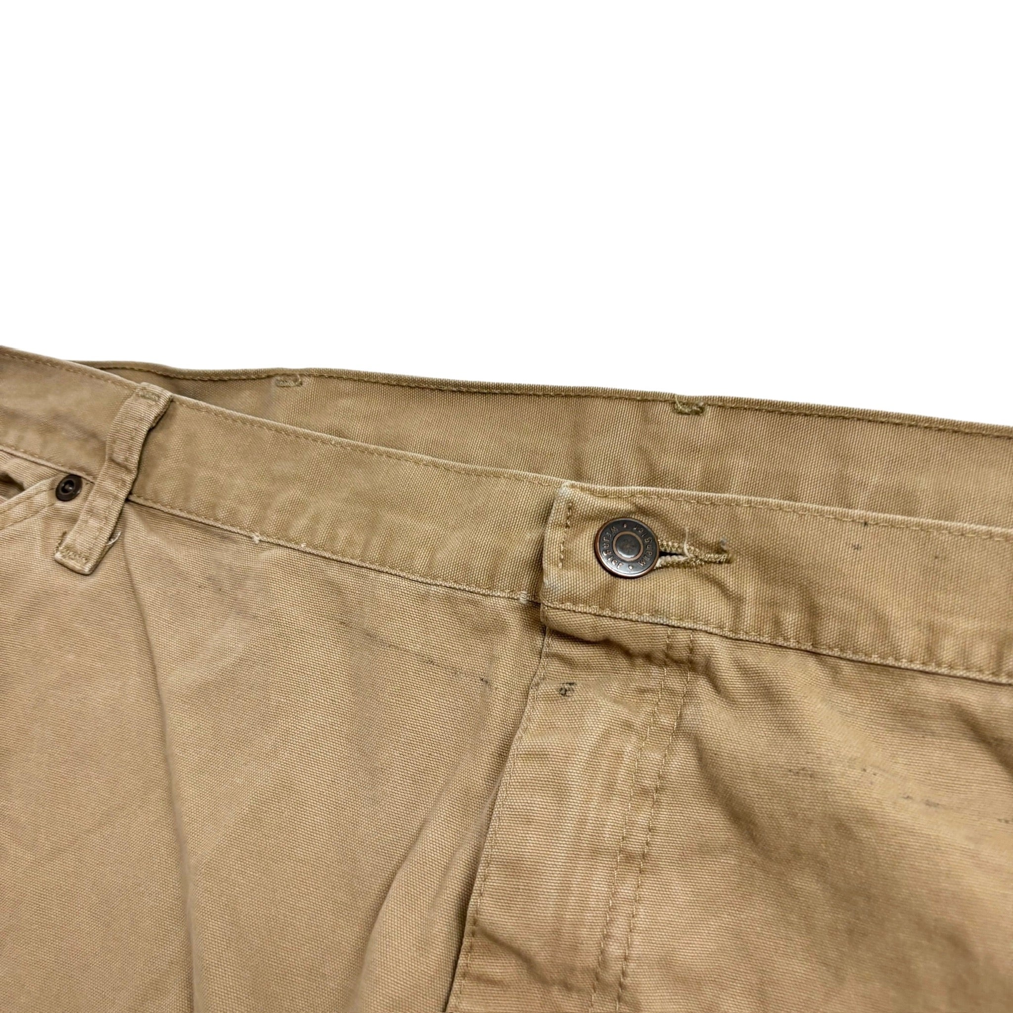 Wrangler Carpenter Pants W42 L30 Mens Tan Beige Baggy Relaxed Straight Fit