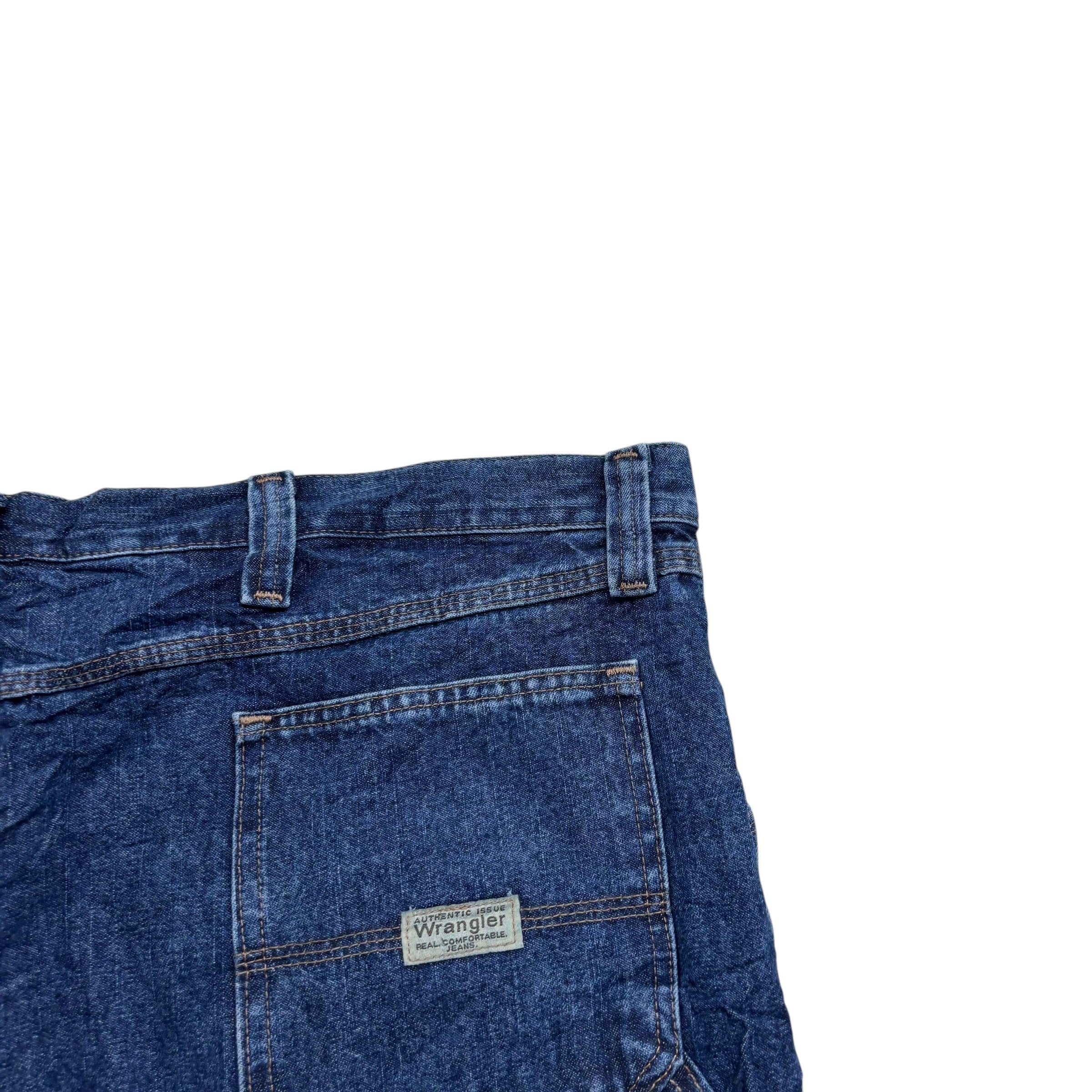 Wrangler Baggy Jorts W46 Mens Dark Blue Denim Shorts Relaxed Fit Carpenter (E)
