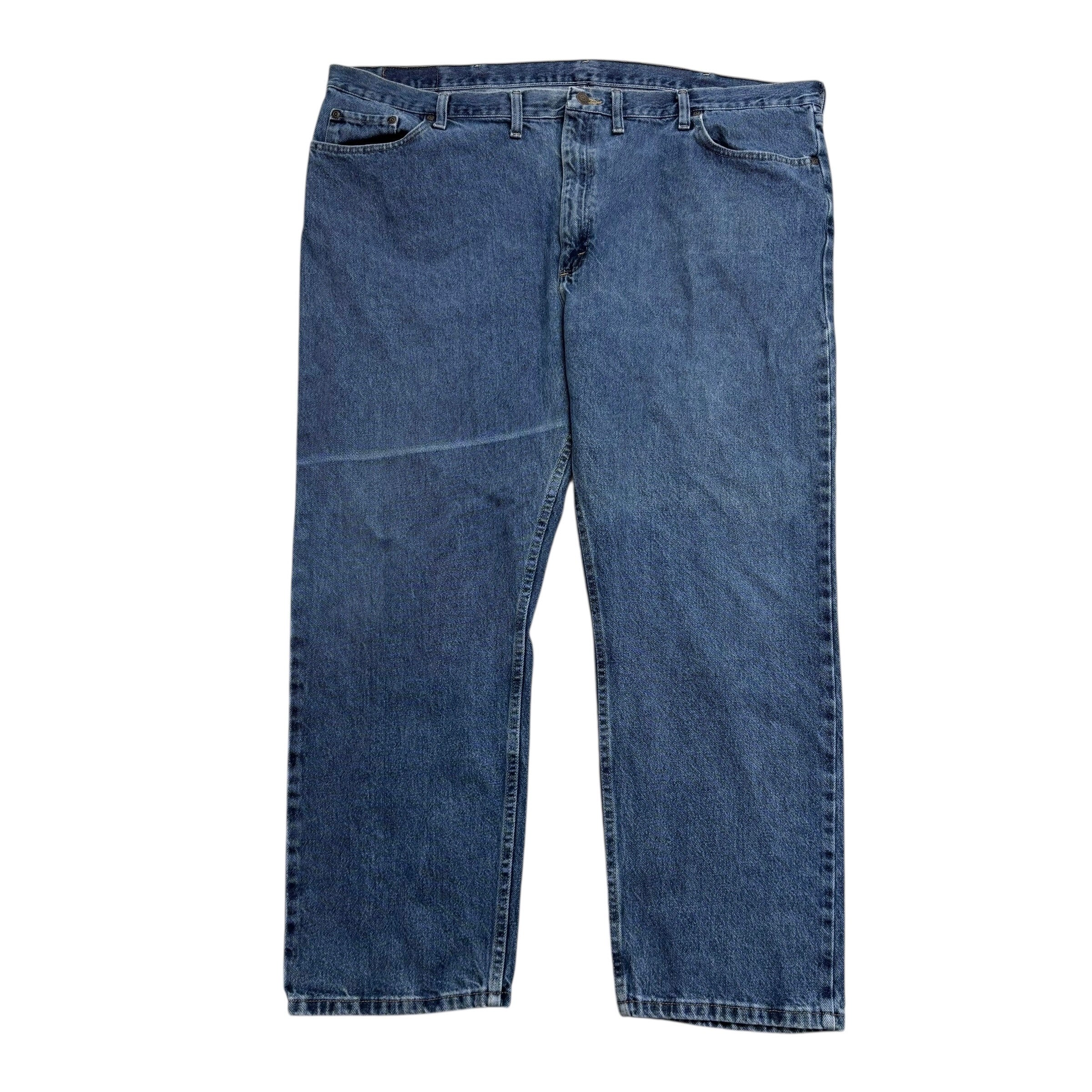 Wrangler Jeans W46 L29 Mens Mid Blue Regular Straight Fit Denim