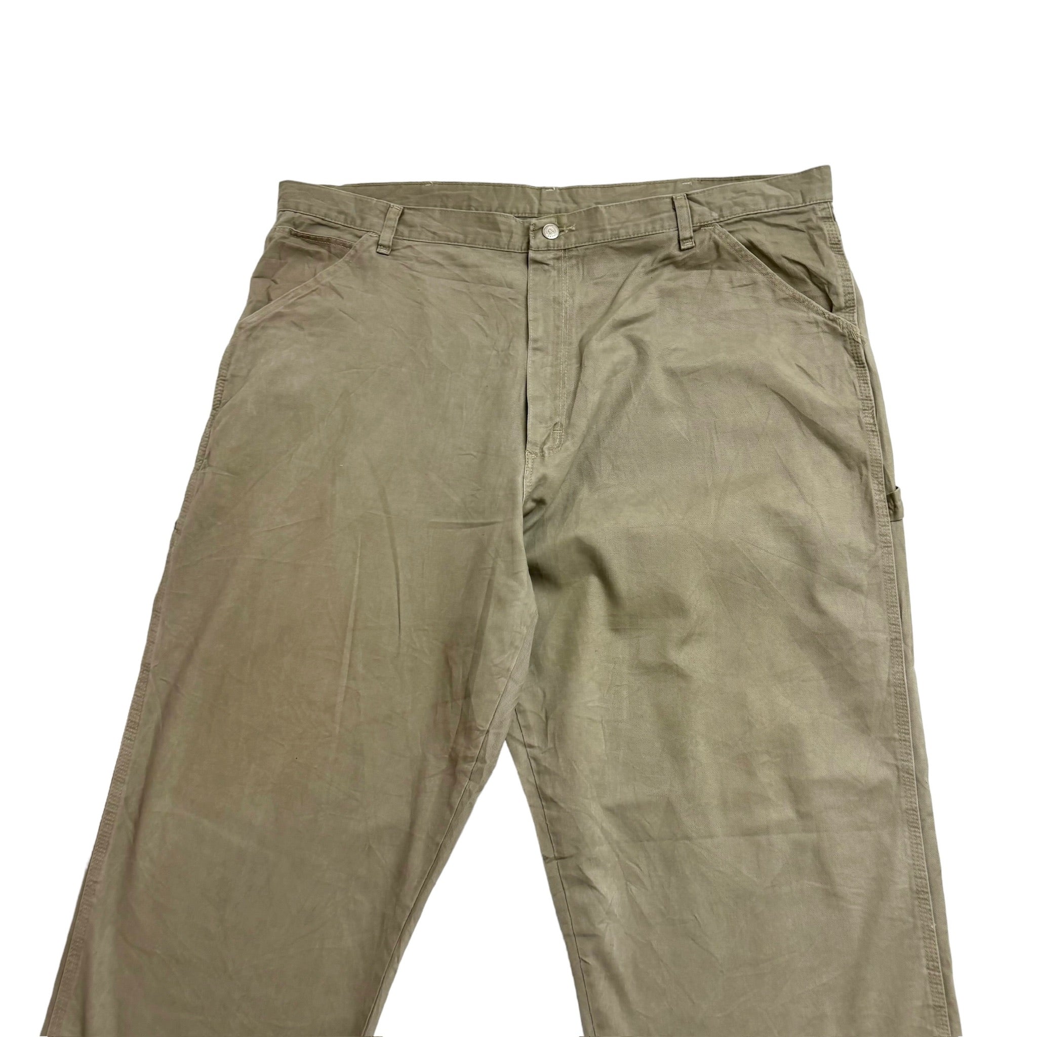 Wrangler Carpenter Pants W40 L32 Mens Beige Stone Baggy Relaxed Fit Trousers