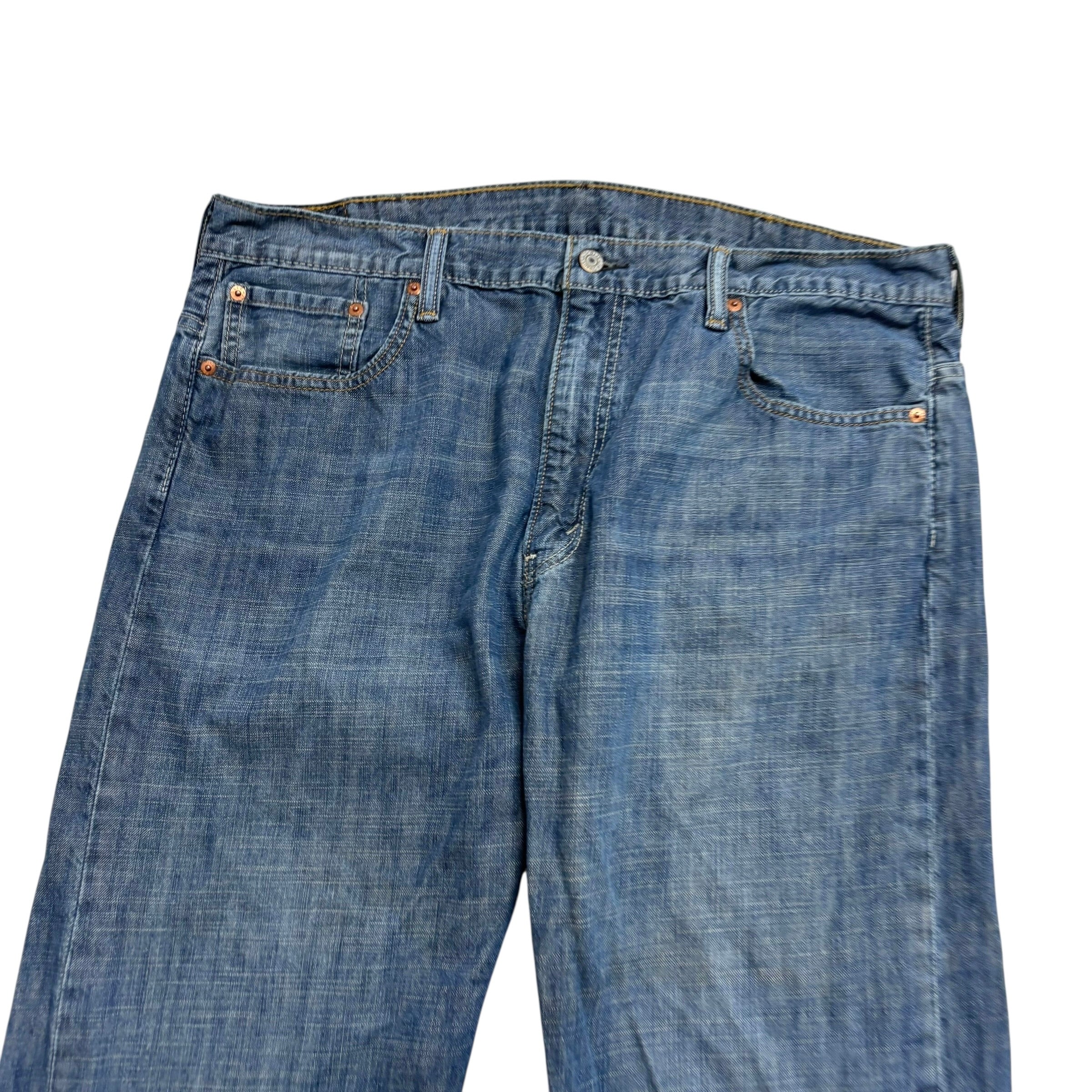 Levis 569 Jeans W38 L28 Mens Silver Blue Baggy Relaxed Straight Fit Denim