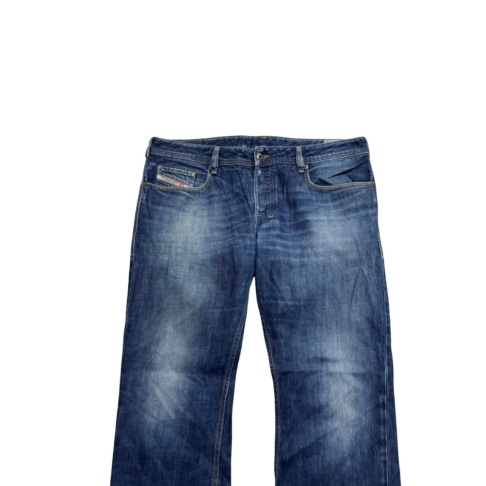 Diesel Zatiny Jeans W36 L30 Mens Dark Blue Regular Bootcut Fit Denim (E)