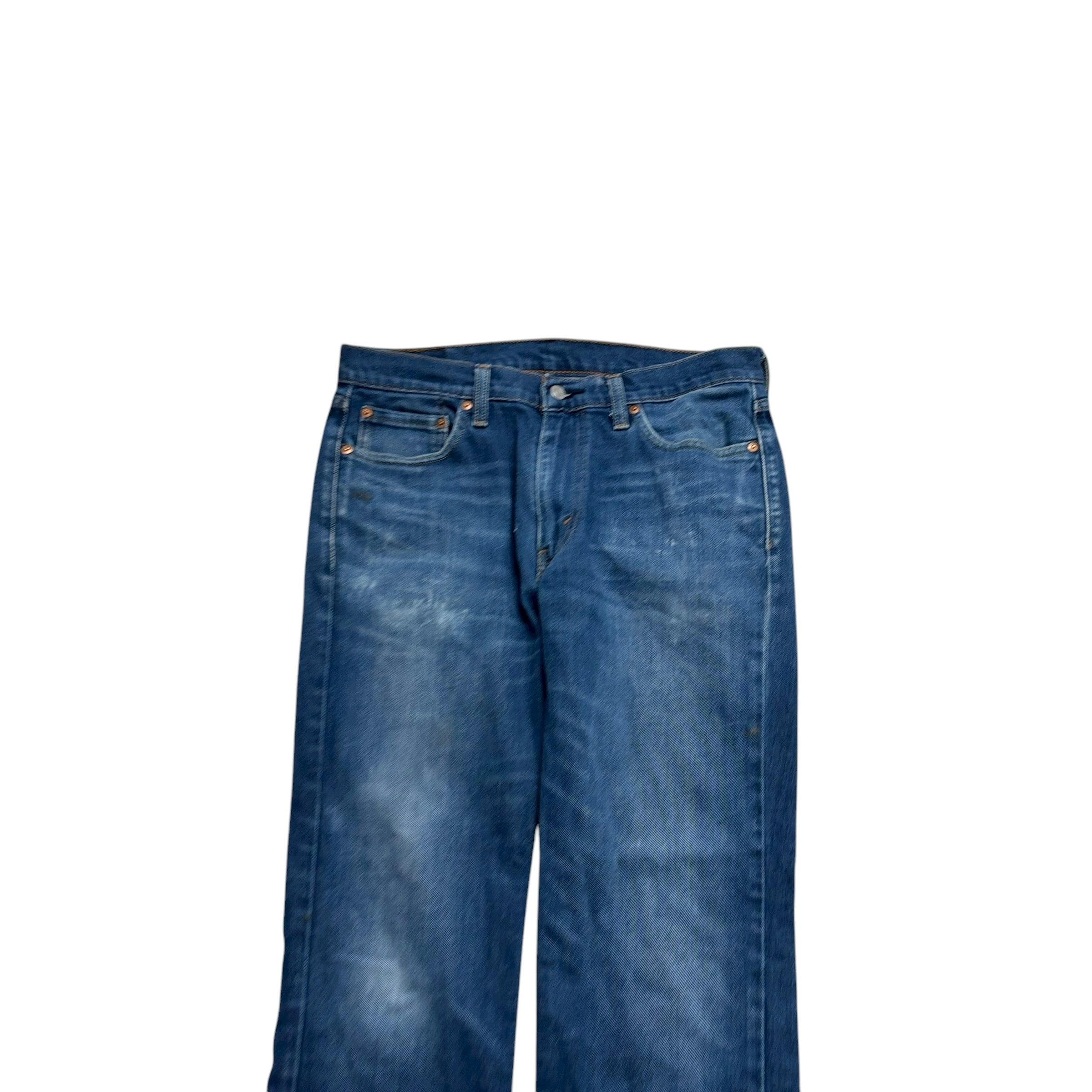 Levis 514 Jeans W33 L29 Mens Mid Blue Regular Straight Fit Stretch Denim (F)