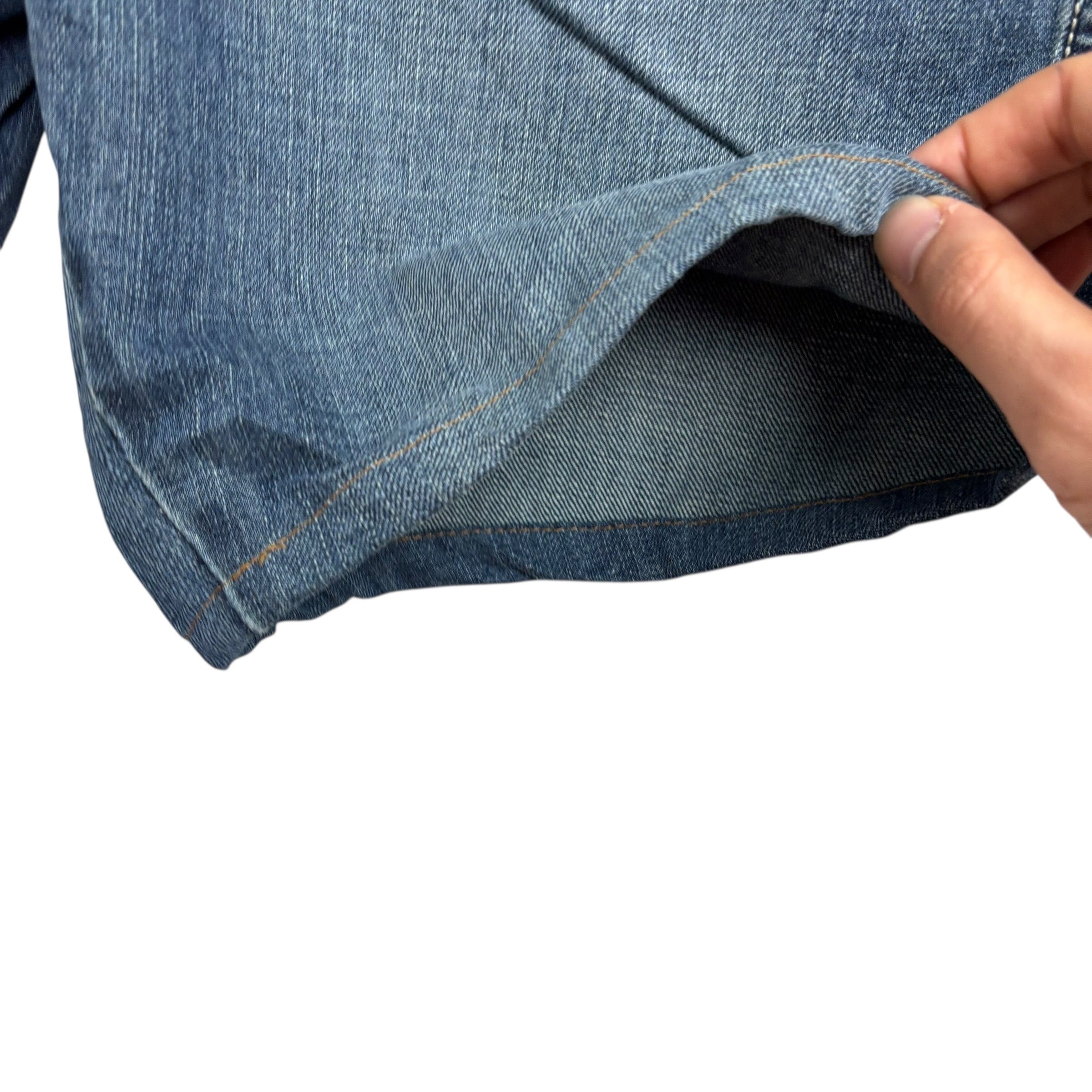 Wrangler Denim Shorts W32 Mens Dark Blue 9in Regular Fit