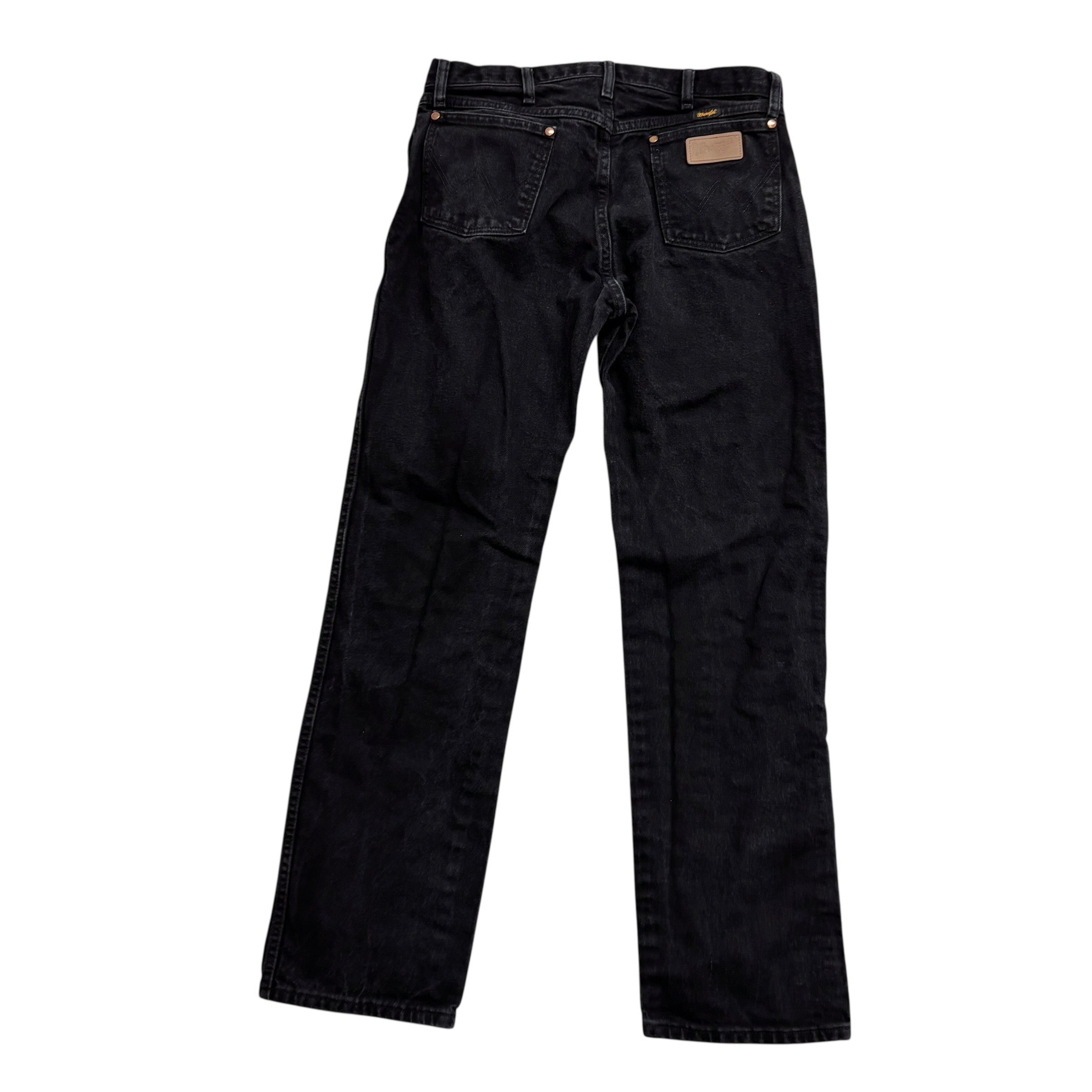 Wrangler Jeans Cowboy Cut W33 L33 Mens Black 13MWZ Original Fit Denim (F)