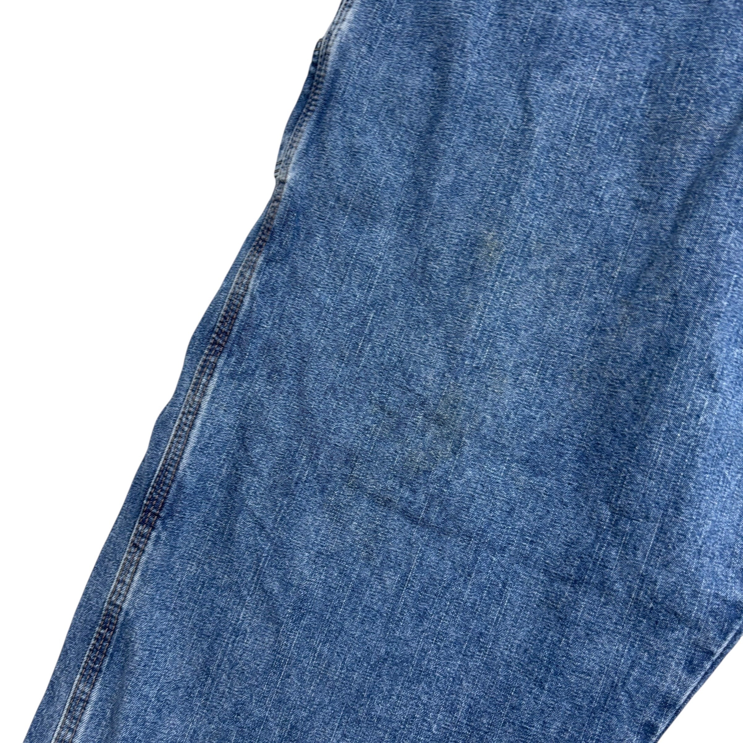 Wrangler Carpenter Jeans W40 L32 Mens Mid Blue Baggy Relaxed Fit Denim
