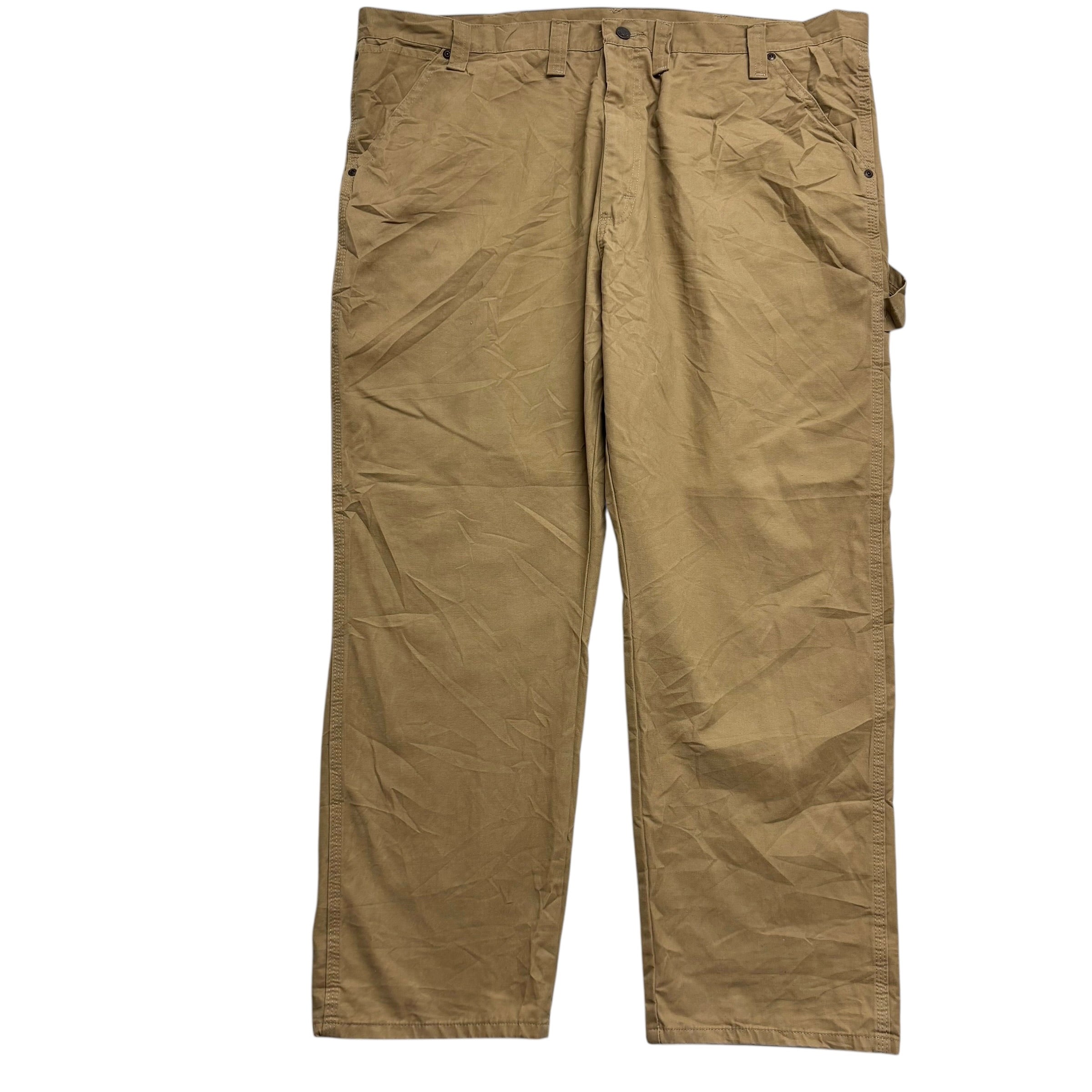 Wrangler Carpenter Trousers W44 L30 Mens Beige Relaxed Baggy Fit Pants (E)