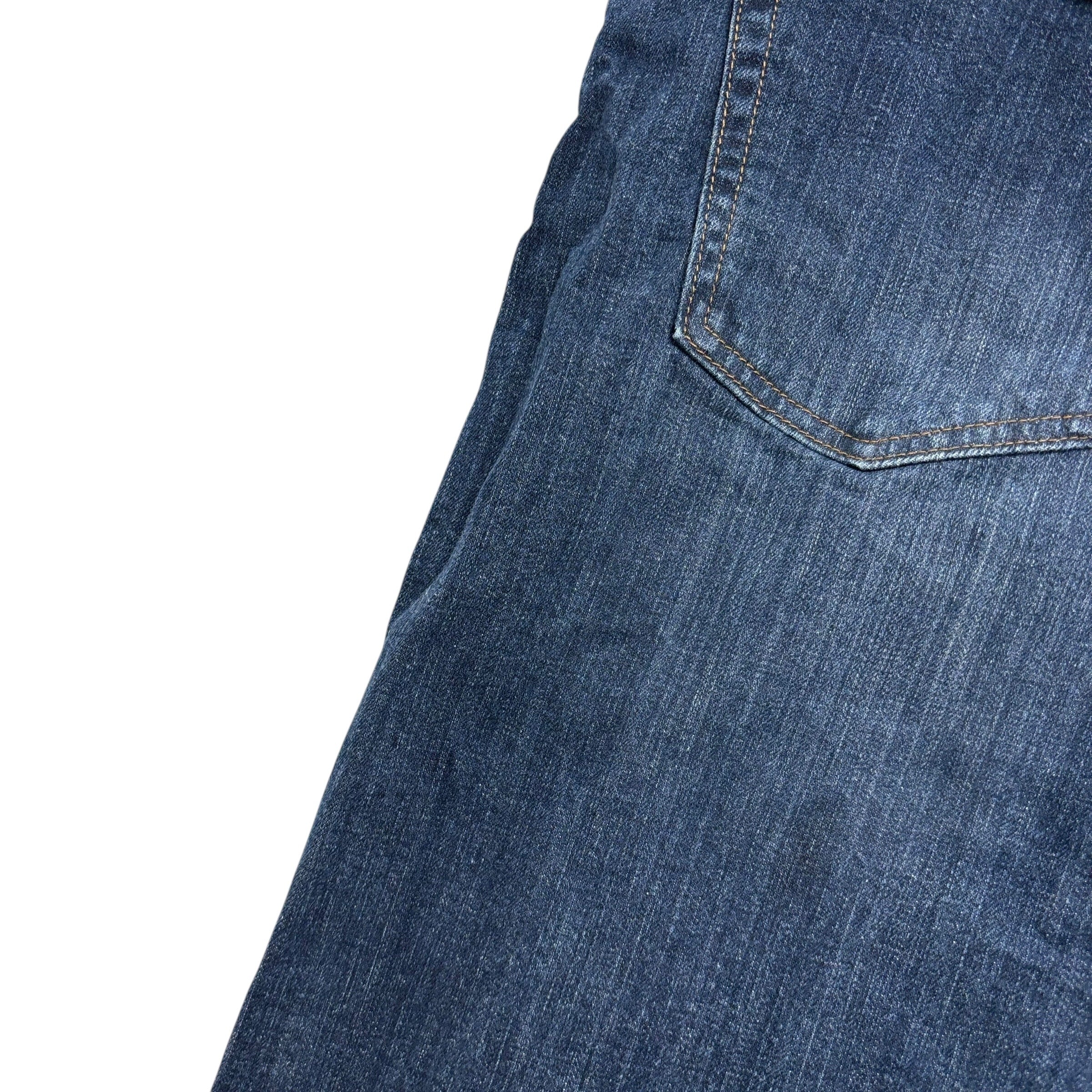 Wrangler Jeans W40 L30 Mens Dark Blue Relaxed Straight Fit Stretch Denim