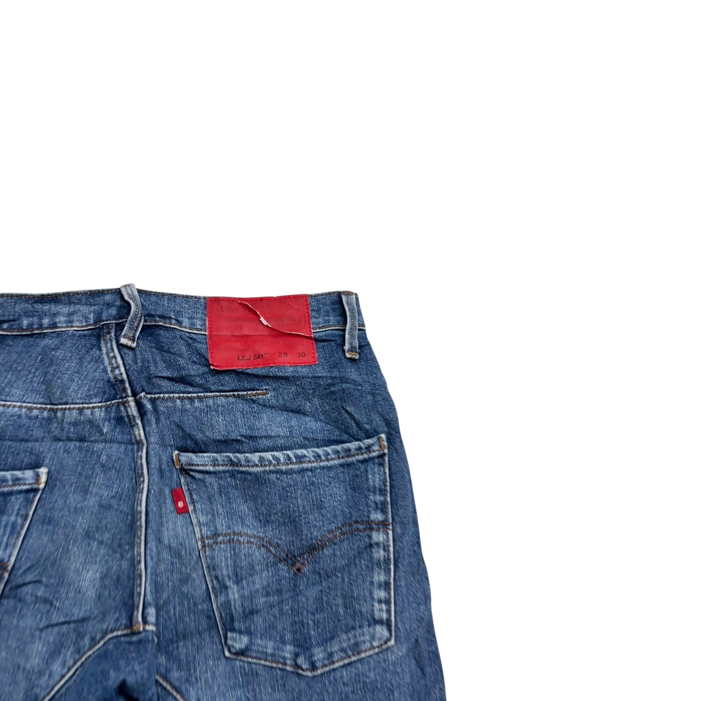 Levis 541 Engineered Jeans W30 L28 Mens Mid Blue Twisted Athletic Taper Stretch (E)