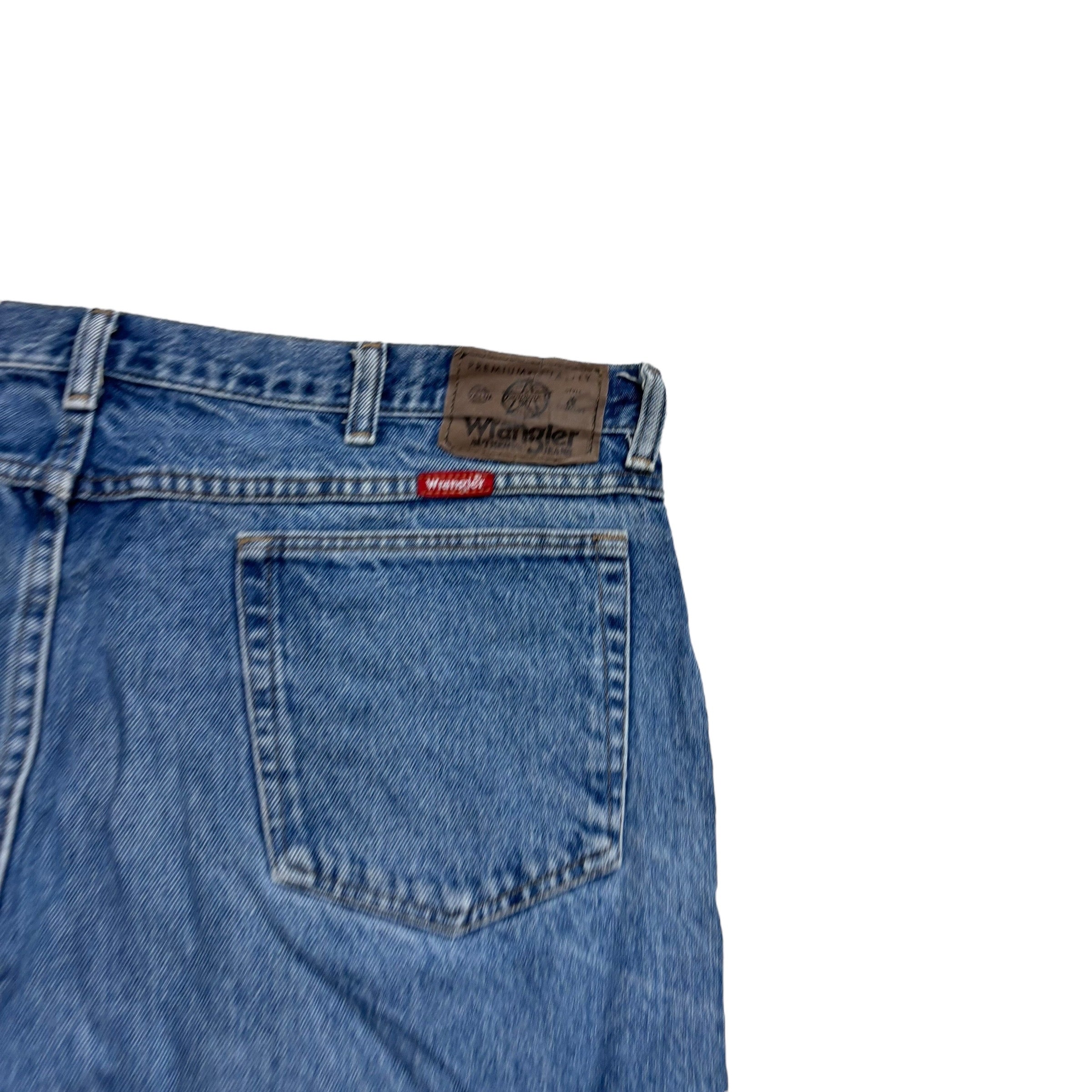 Wrangler Jeans W40 L30 Mens Mid Blue Regular Straight Fit Vintage Denim (E)