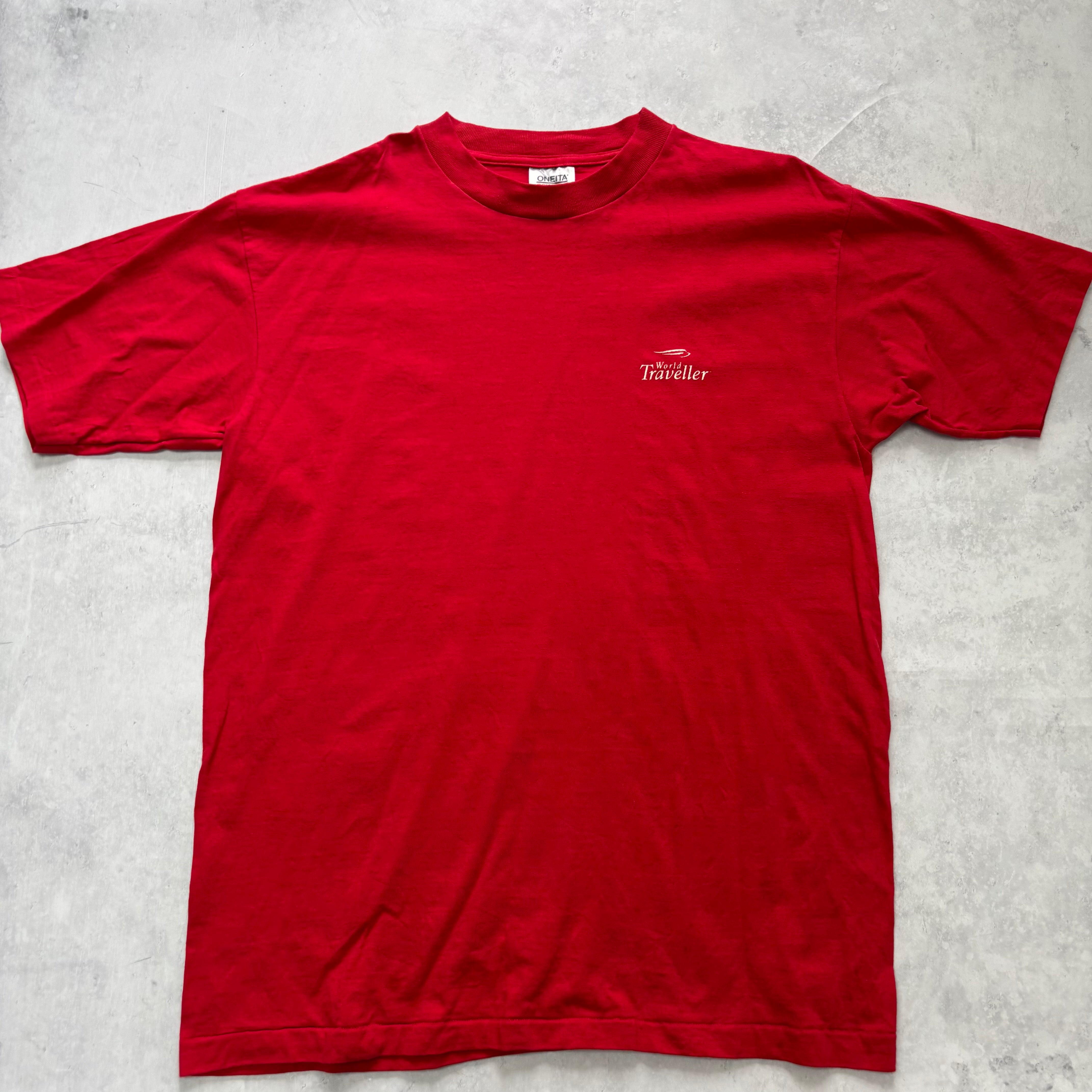 Vintage T Shirt Mens Large Red Single Stitch Graphic Print 90s USA (E)