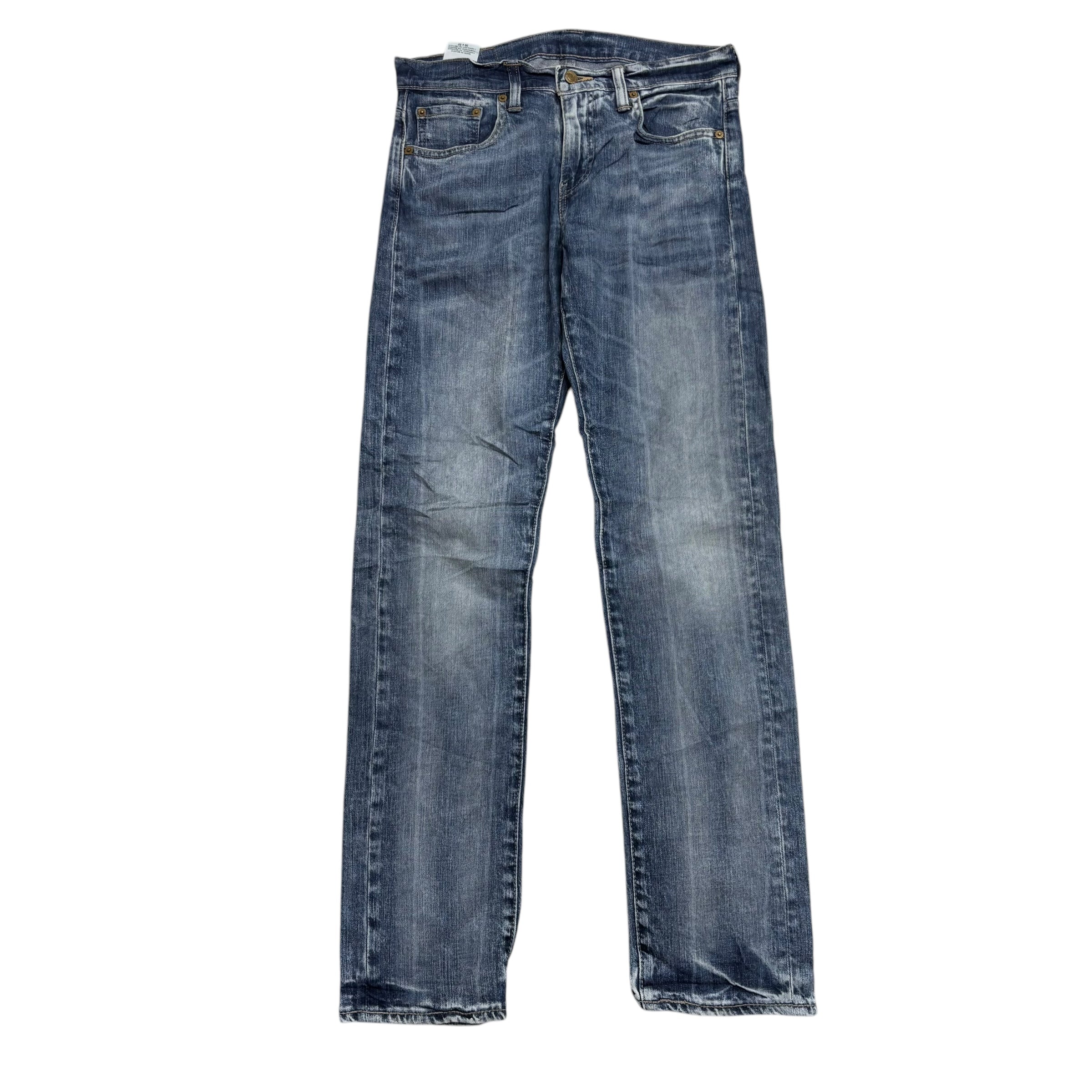 Levis 513 Jeans W30 L32 Mens Mid Blue Slim Straight Fit Stretch Denim (E)