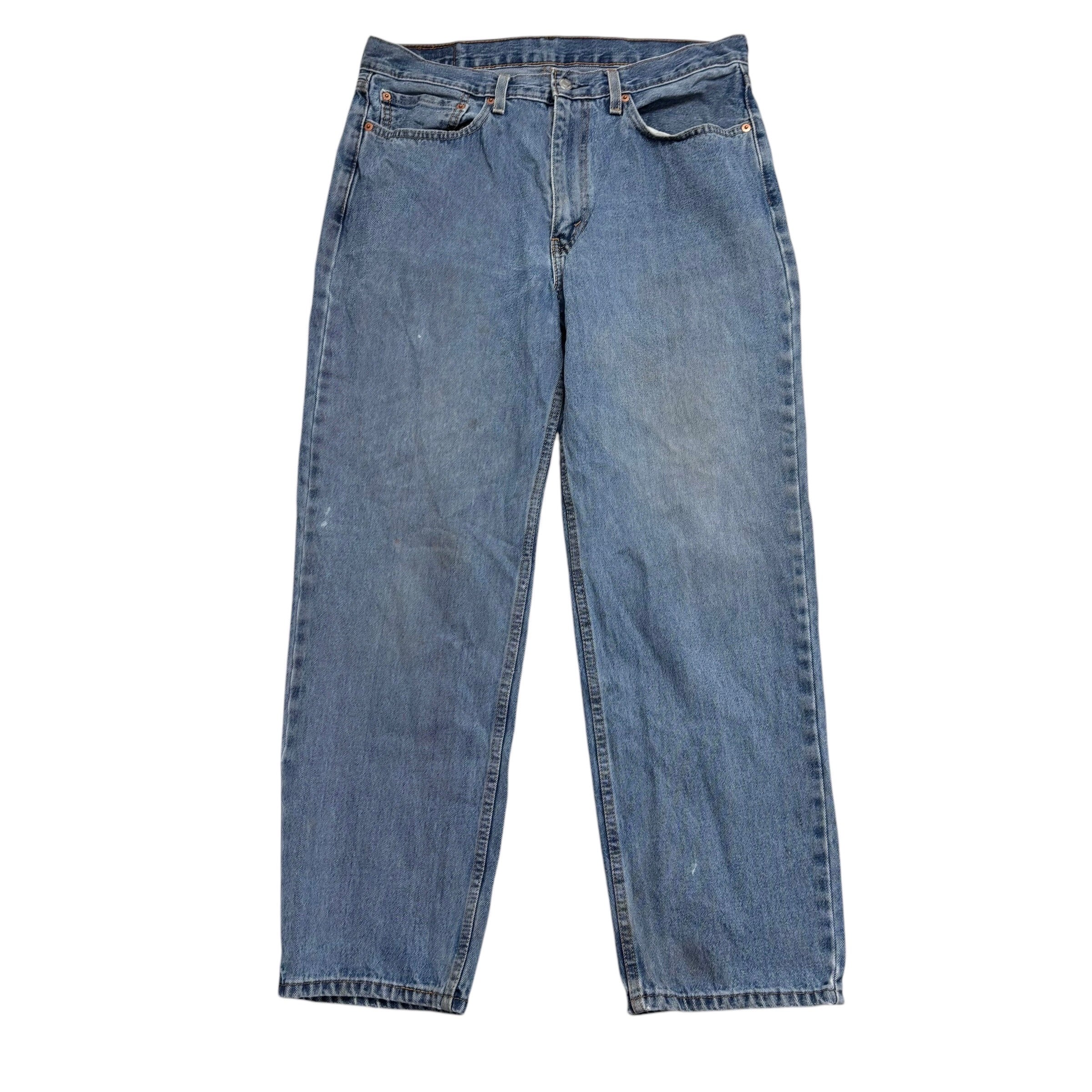 Levis 550 Jeans W35 L30 Mens Light Blue Baggy Relaxed Straight Fit Denim (F)