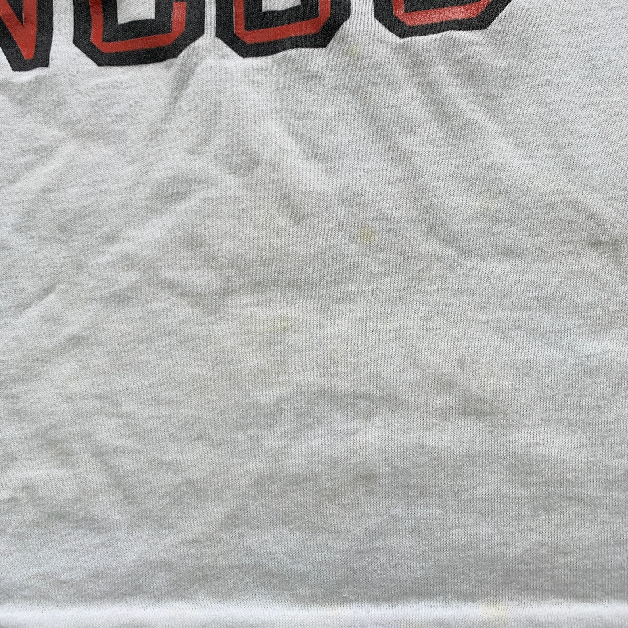 Vintage T Shirt Mens Small White Single Stitch Graphic Print 90s USA Sports