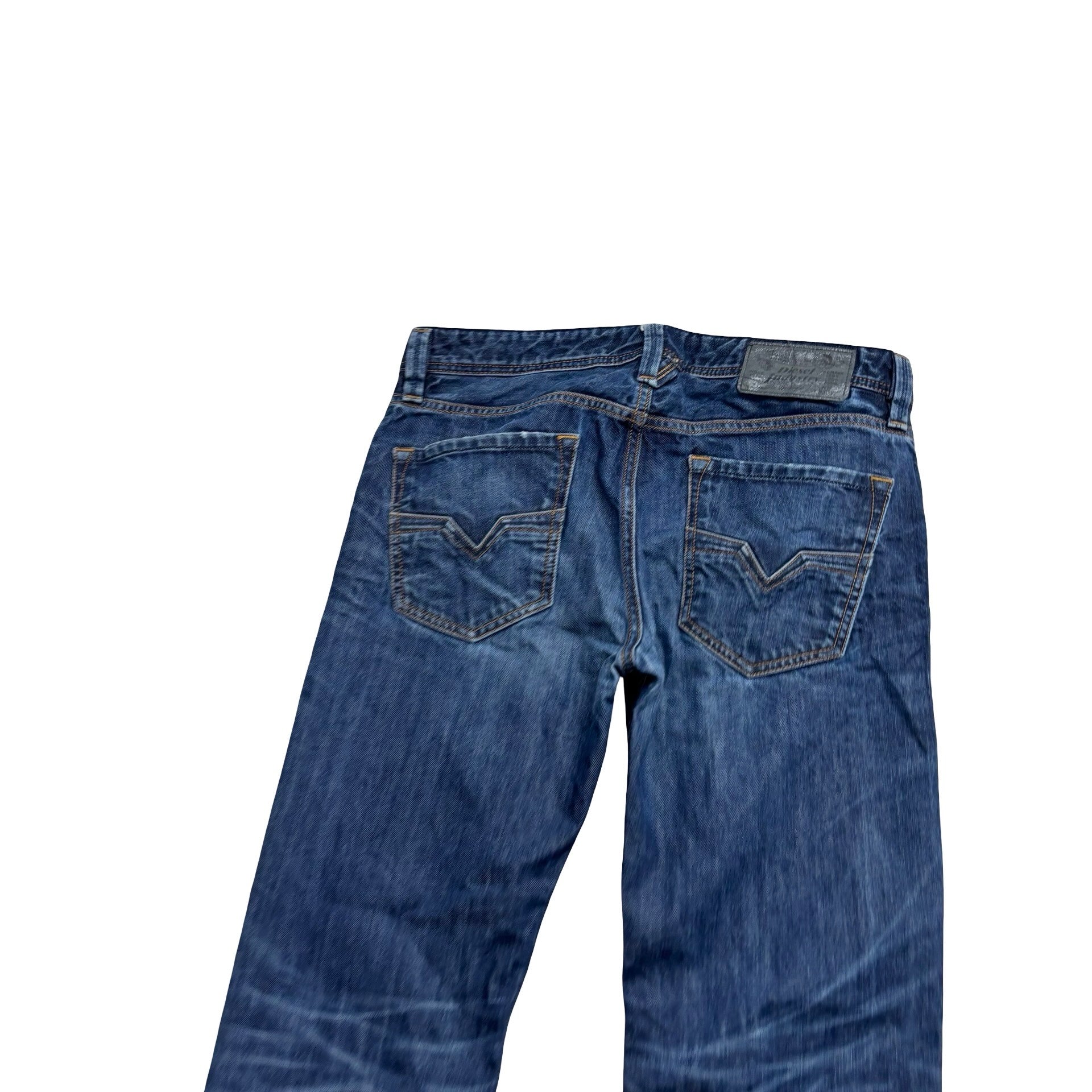 Diesel Larkee Jeans W31 L30 Mens Dark Blue Regular Straight Fit Denim (E)