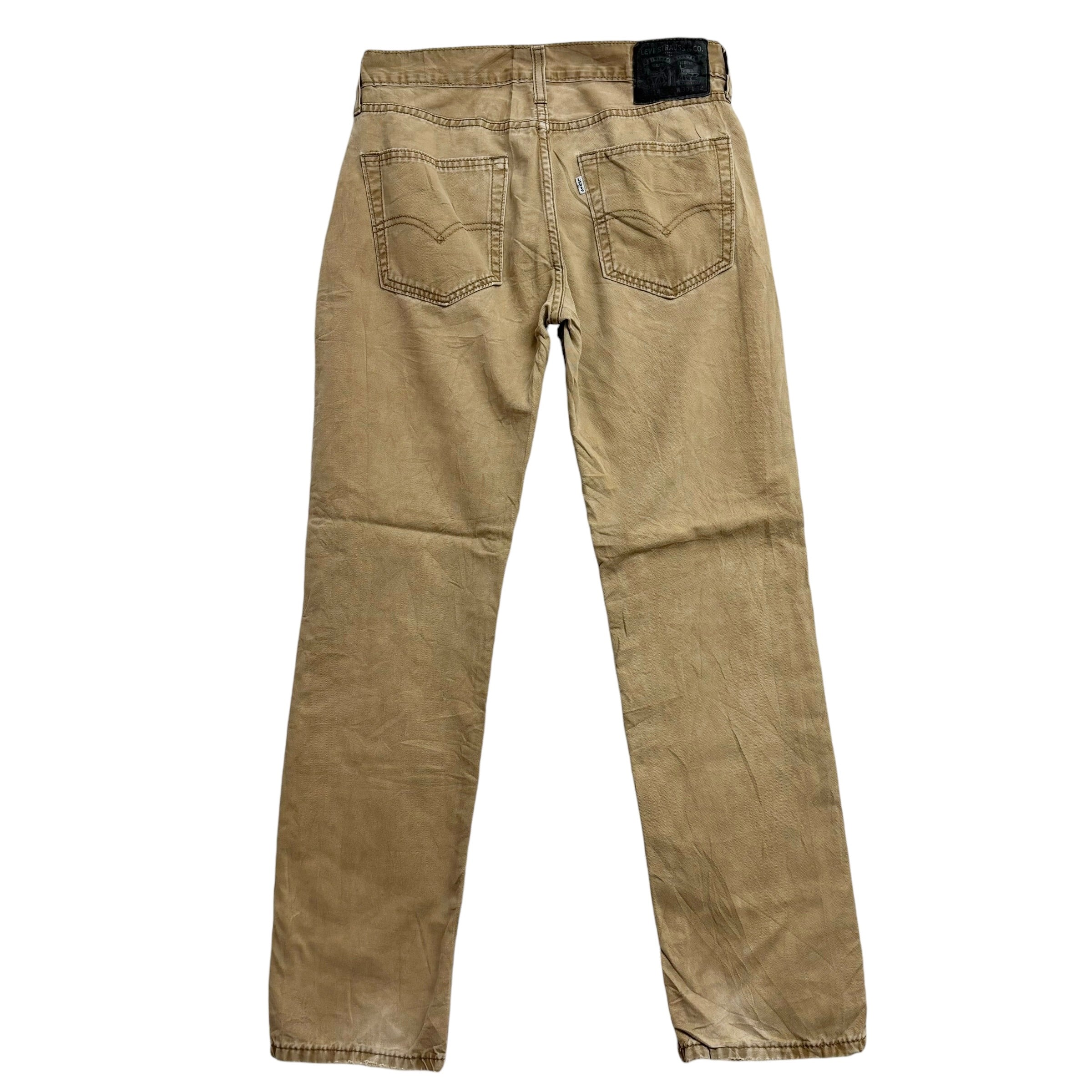 Levis 514 Trousers W30 L31 Mens Beige Tan Regular Straight Fit Cotton Pants