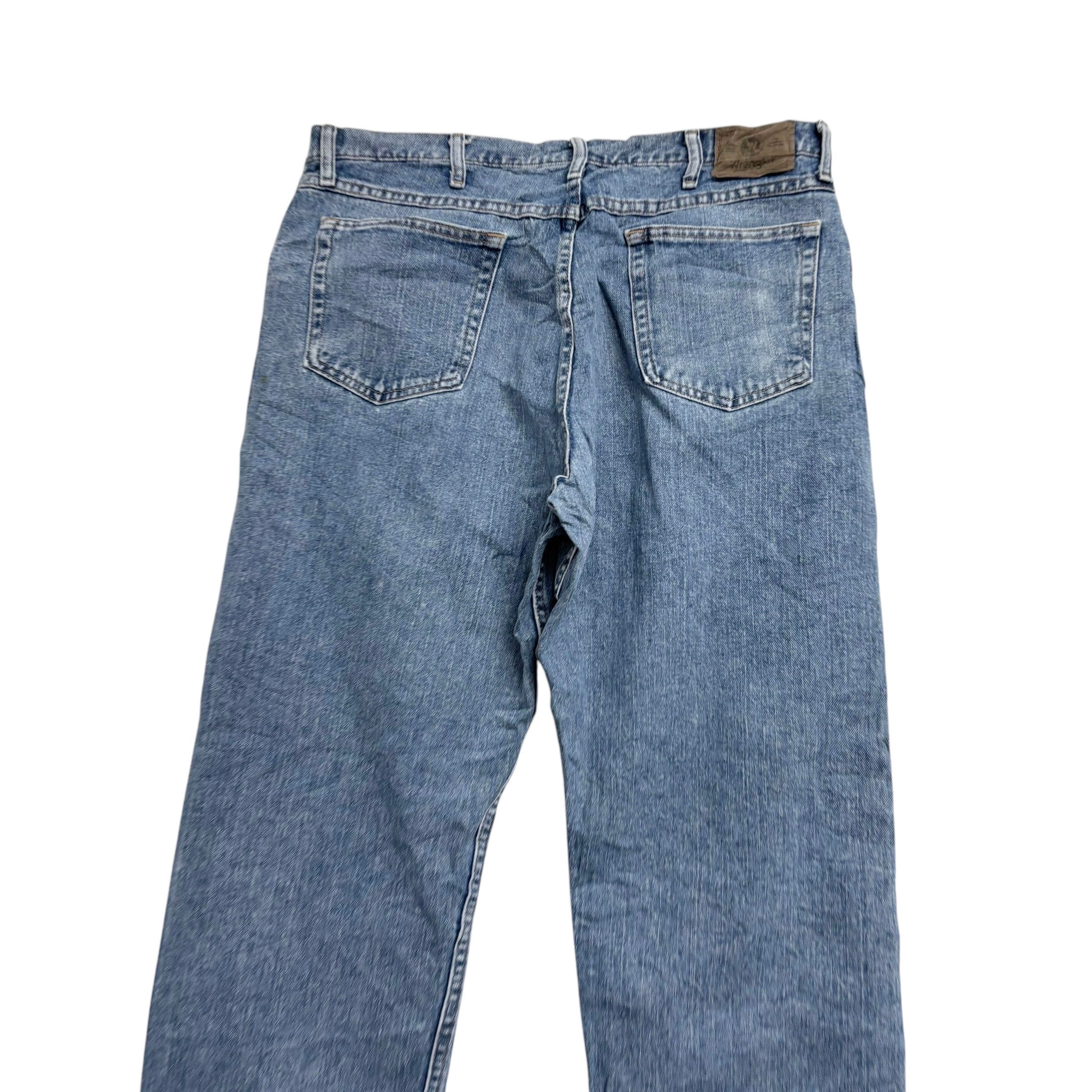 Wrangler Jeans W38 L32 Mens Light Blue Relaxed Straight Fit  Denim (G)