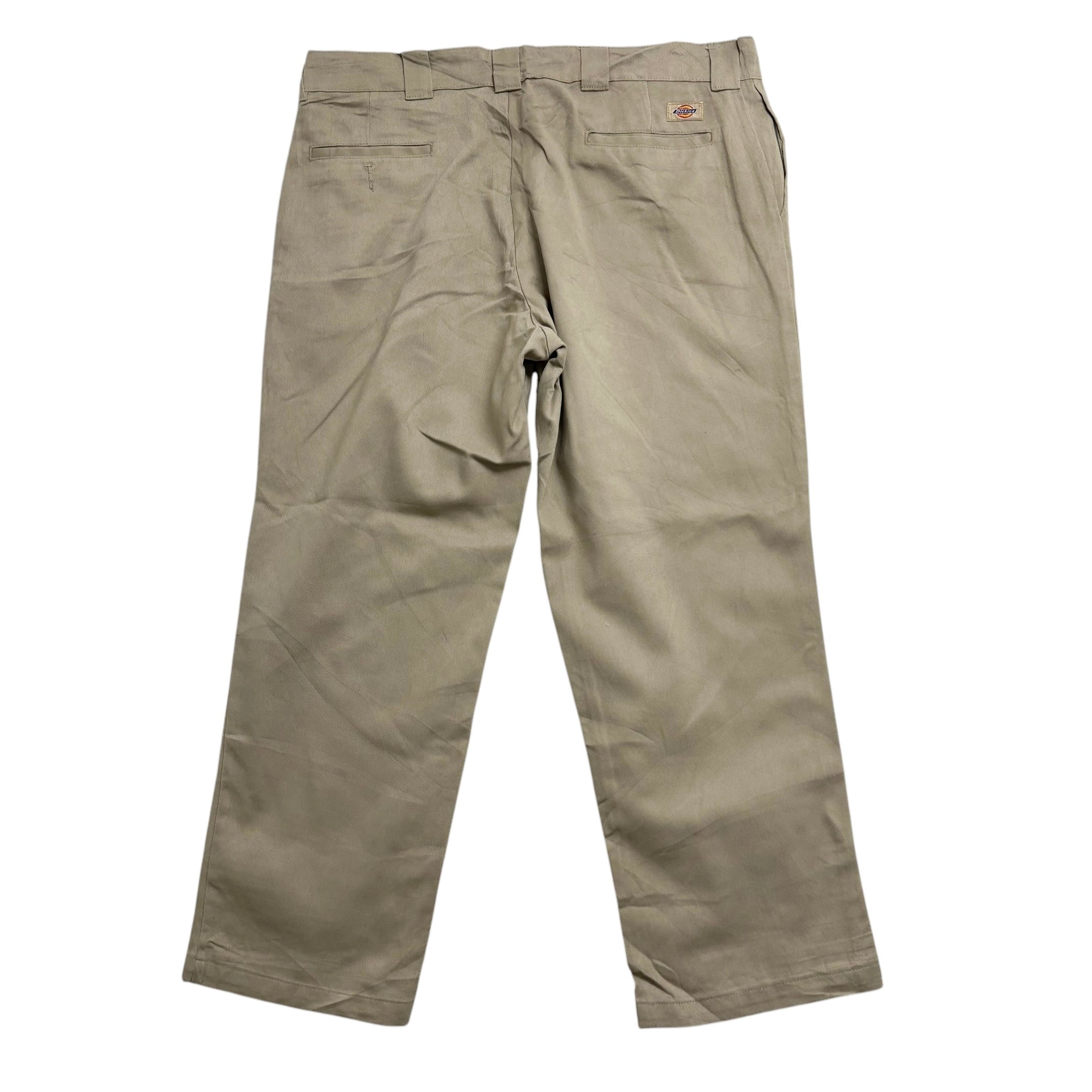 Dickies 874 Trousers W40 L30 Mens Beige Pants Original Straight Fit Workwear