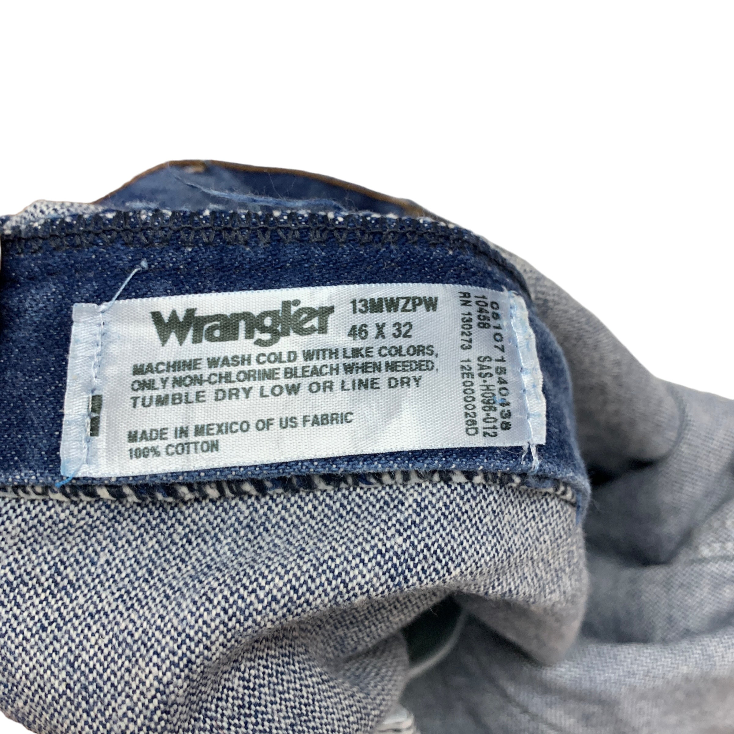 Wrangler Jeans Cowboy Cut W46 L32 Mens Blue 13MWZ Original Fit Vintage Denim