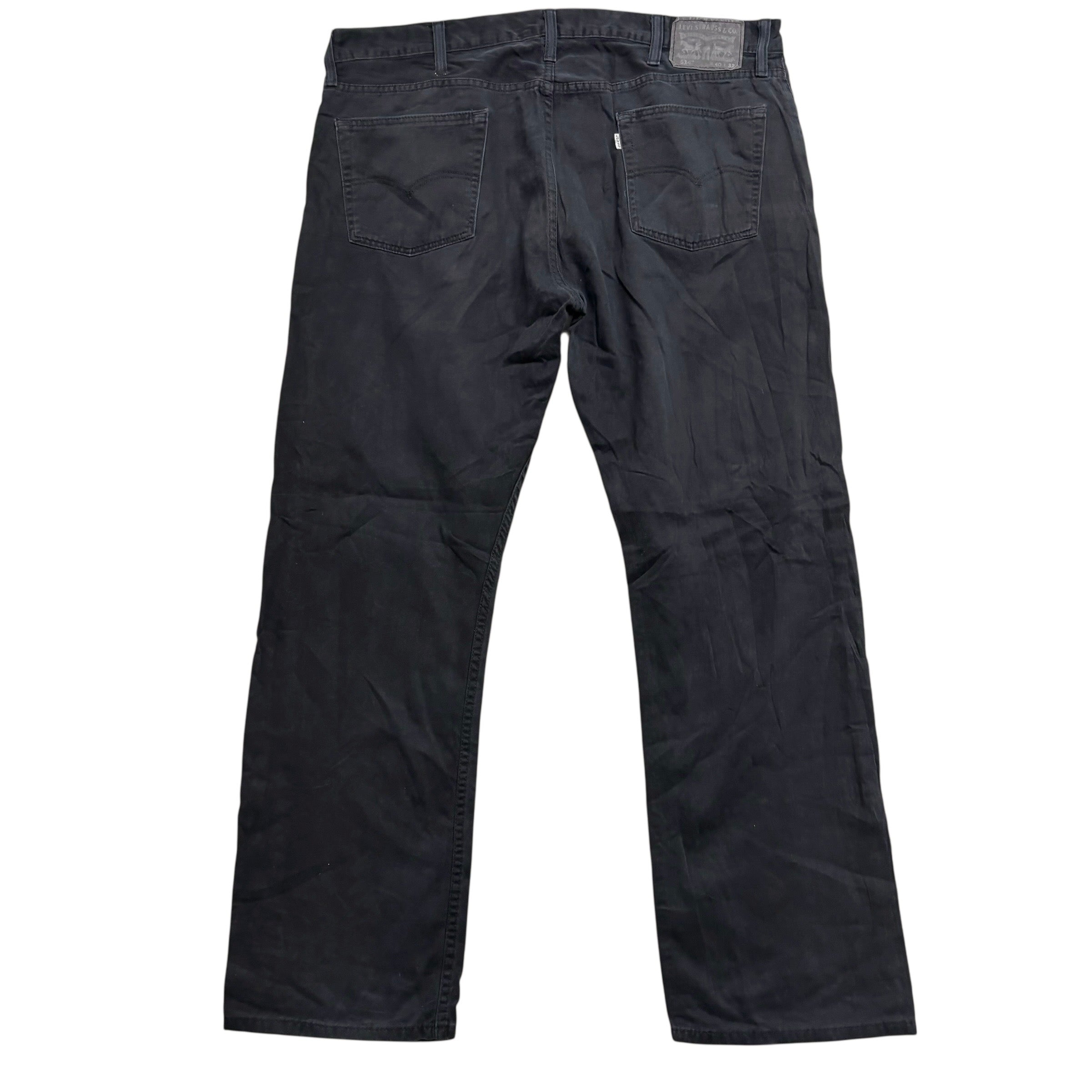 Levis 514 Trousers W40 L32 Mens Black Relaxed Straight Fit Pants