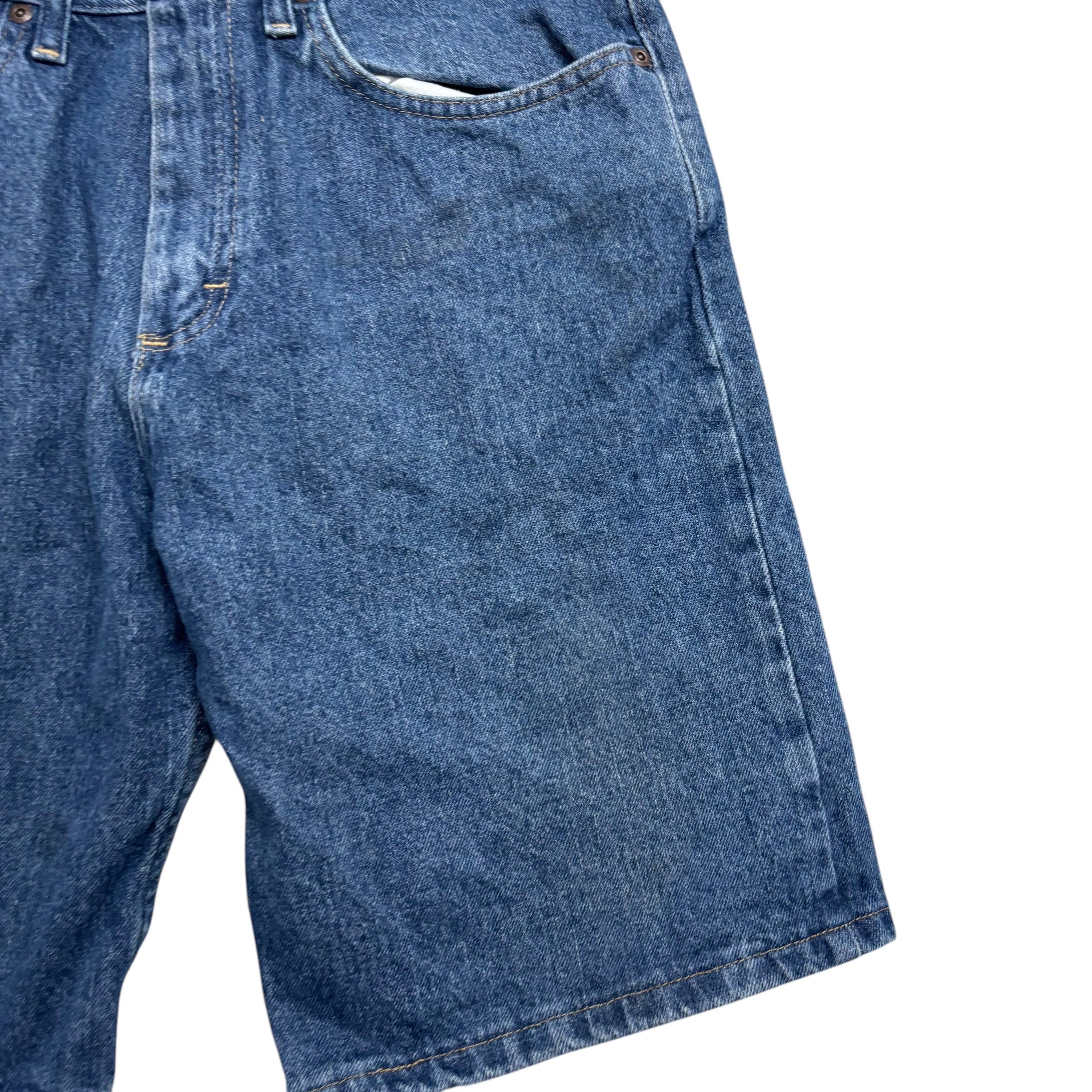 Wrangler Baggy Jorts W33 Mens Denim Shorts Mid Blue Relaxed Fit (F)