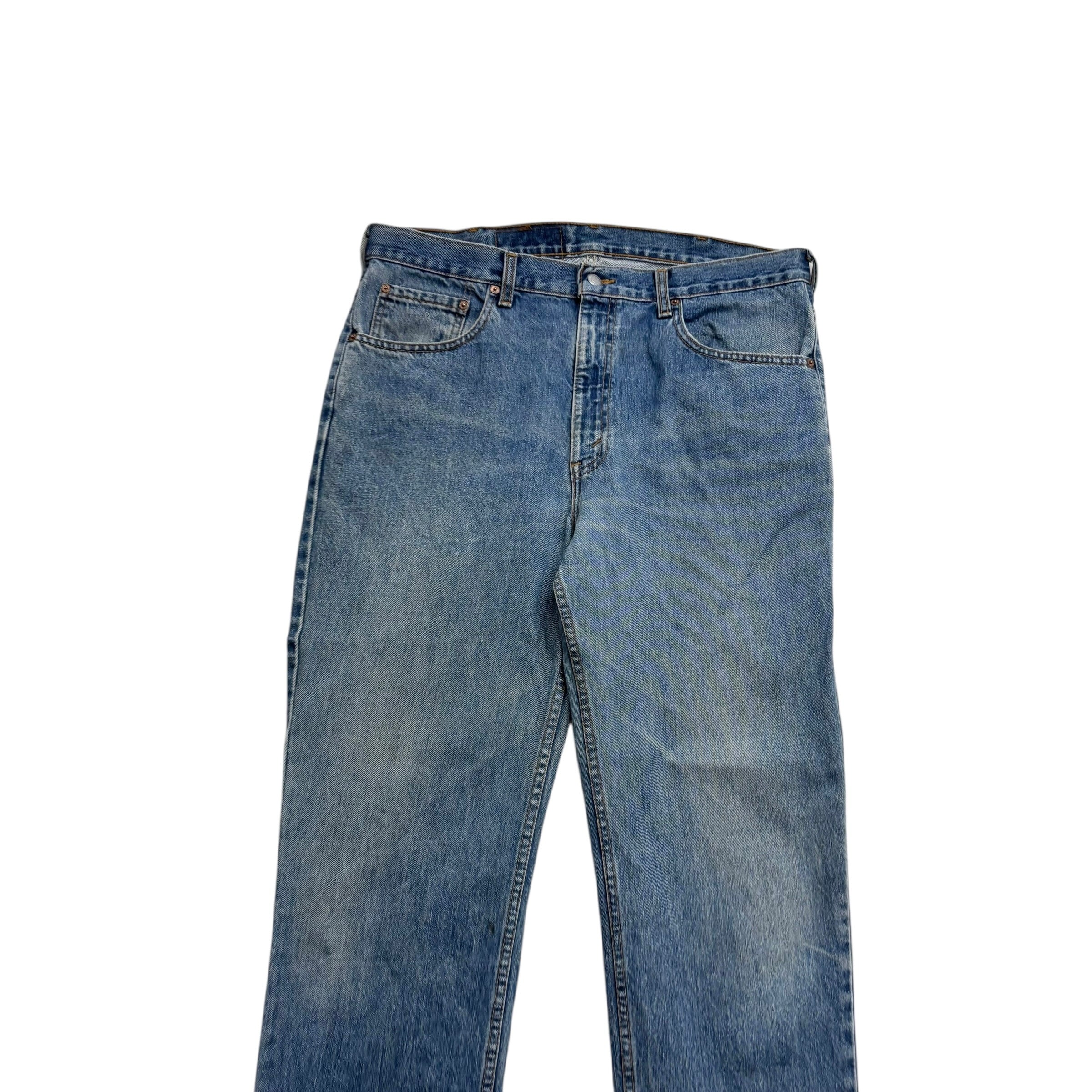 Levis 512 Jeans W38 L30 Mens Mid Blue Slim Tapered Fit Vintage Denim (F)