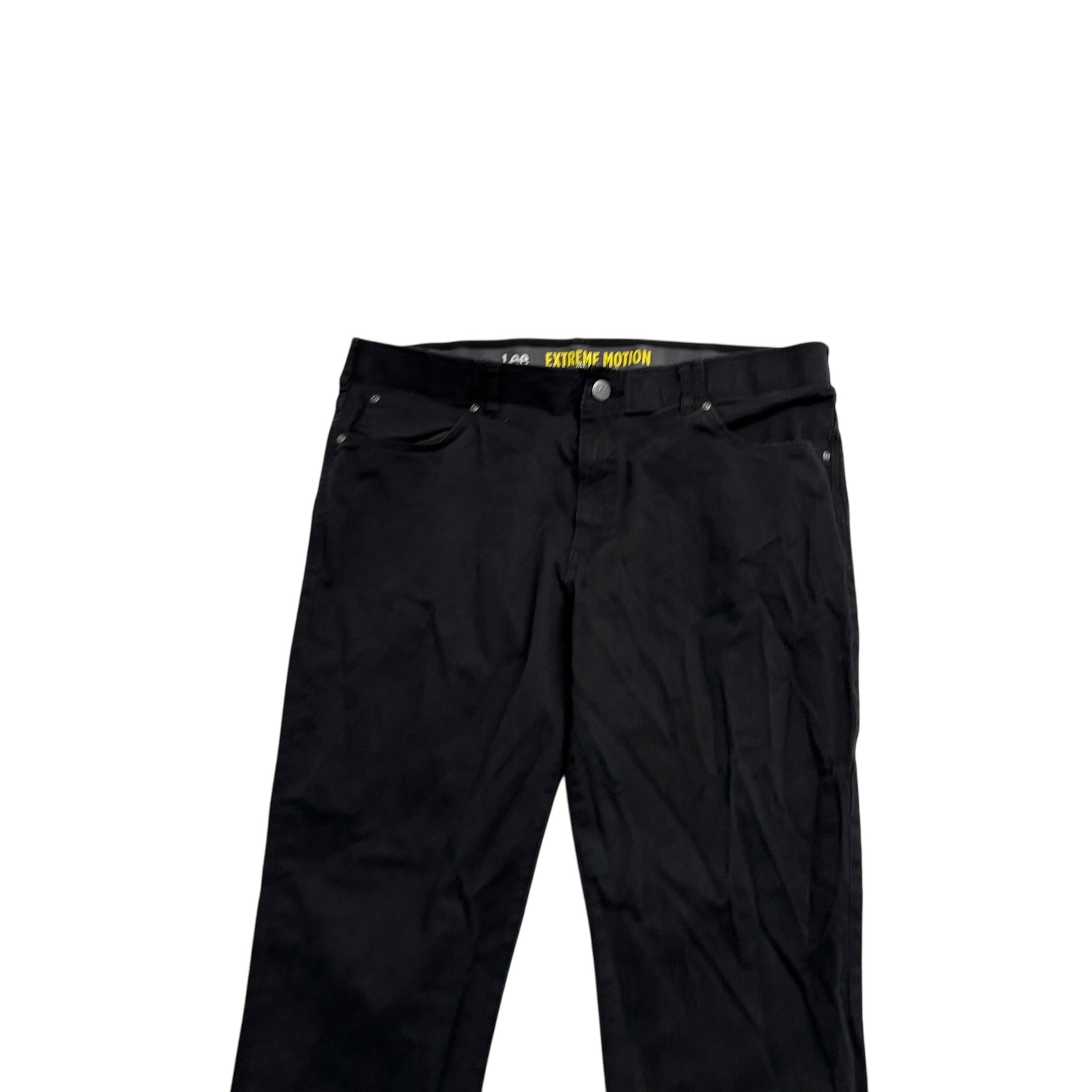 Lee Trousers W40 L32 Mens Black Regular Tapered Fit Stretch Pants (E)