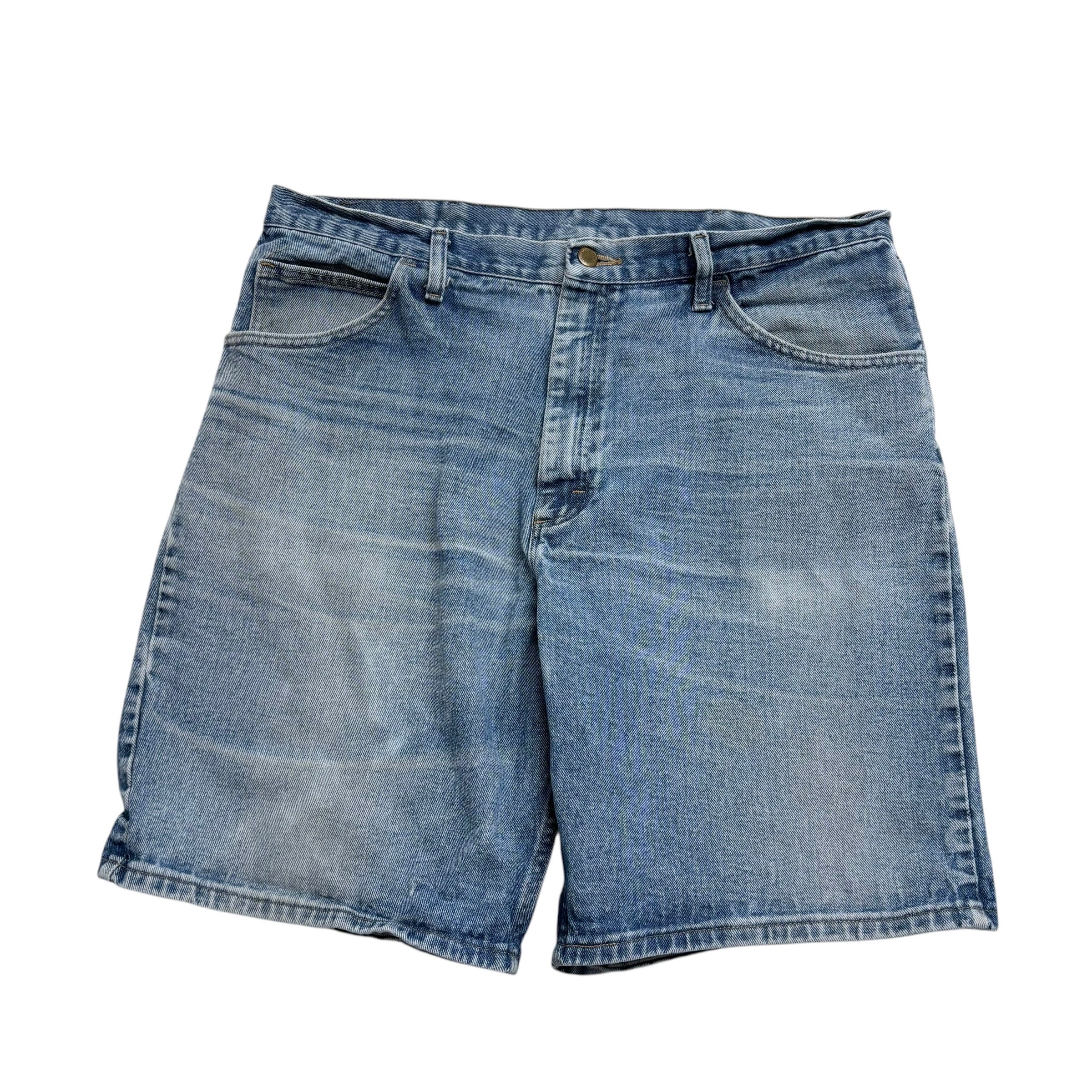 Wrangler Baggy Jorts W38 Mens Denim Shorts Light Blue Relaxed Fit (F)