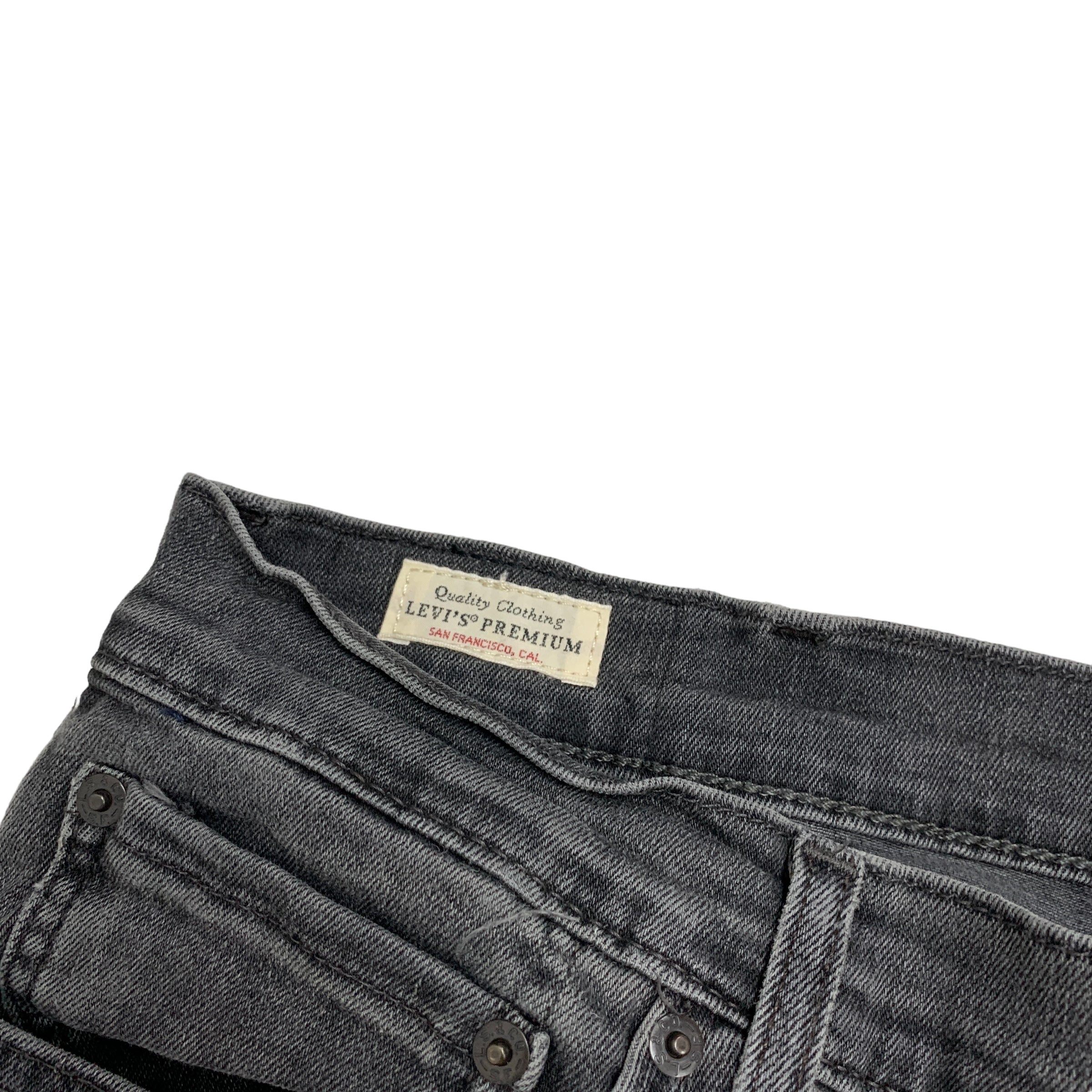 Levis 511 Jeans W38 L32 Mens Grey Slim Fit Stretch Denim