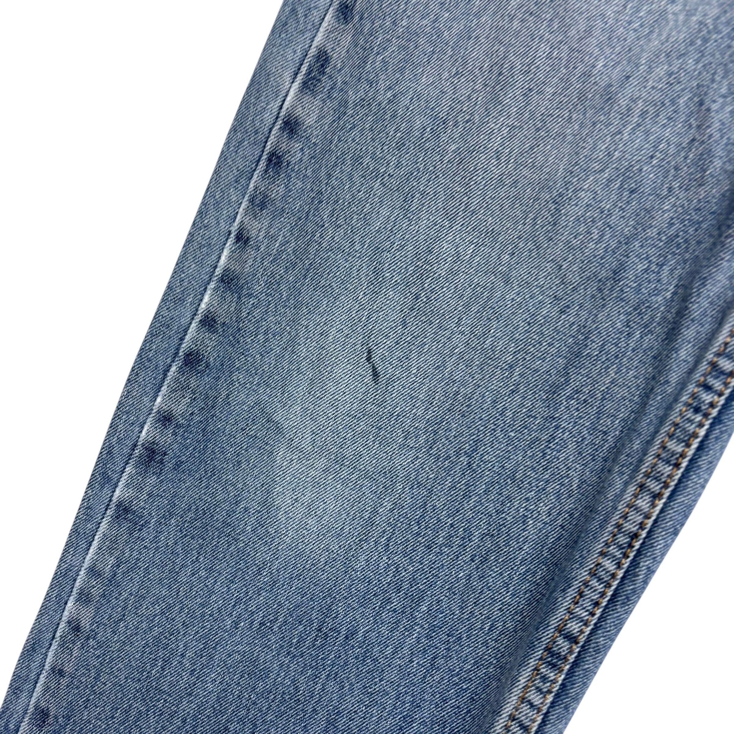 Levis 505 Jeans W34 L32 Mens Light Blue Regular Straight Fit Denim (F)