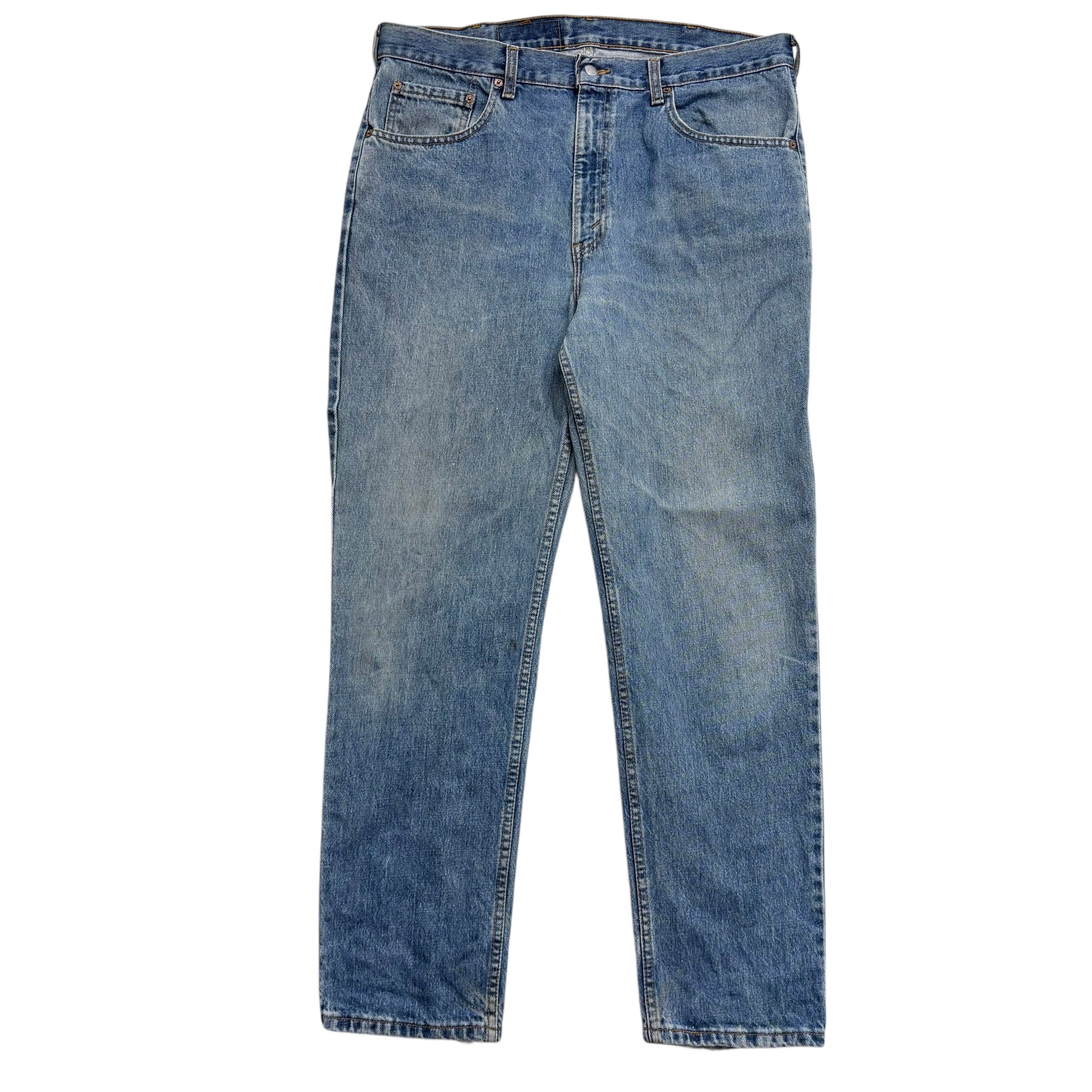 Levis 512 Jeans W38 L30 Mens Mid Blue Slim Tapered Fit Vintage Denim (F)