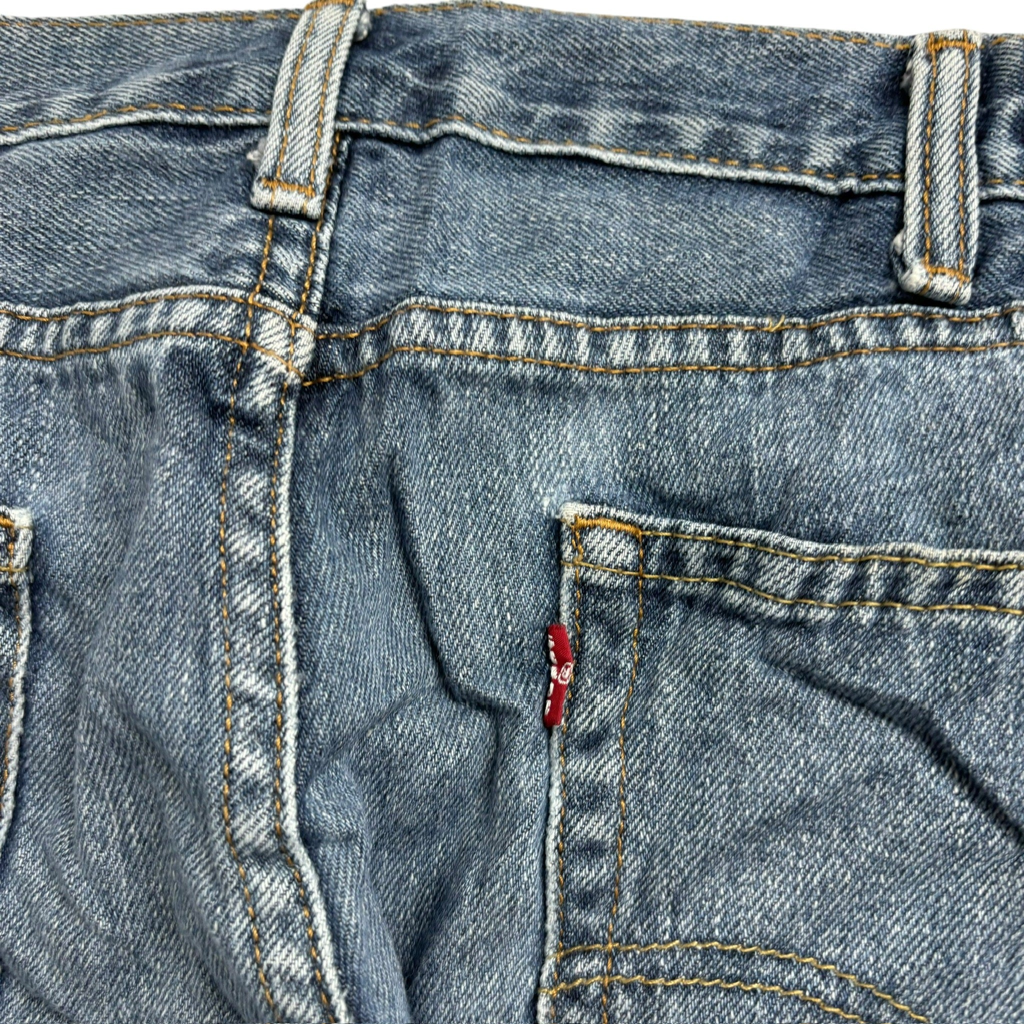 Levis 505 Jeans W38 L32 Mens Mid Blue Regular Straight Fit Vintage Denim