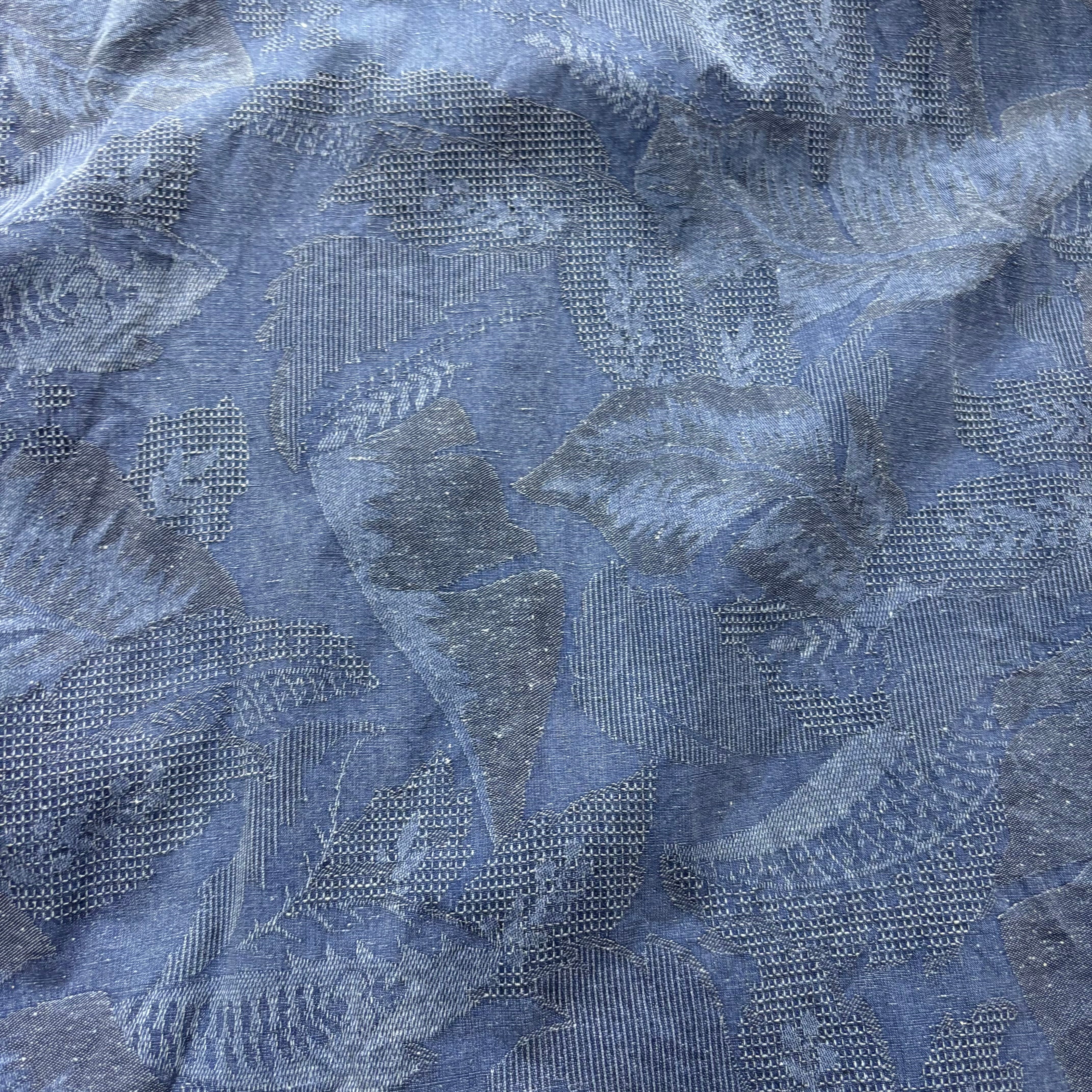 Vintage Hawaiian Shirt Mens XL Blue Silk Floral Aloha Short Sleeve