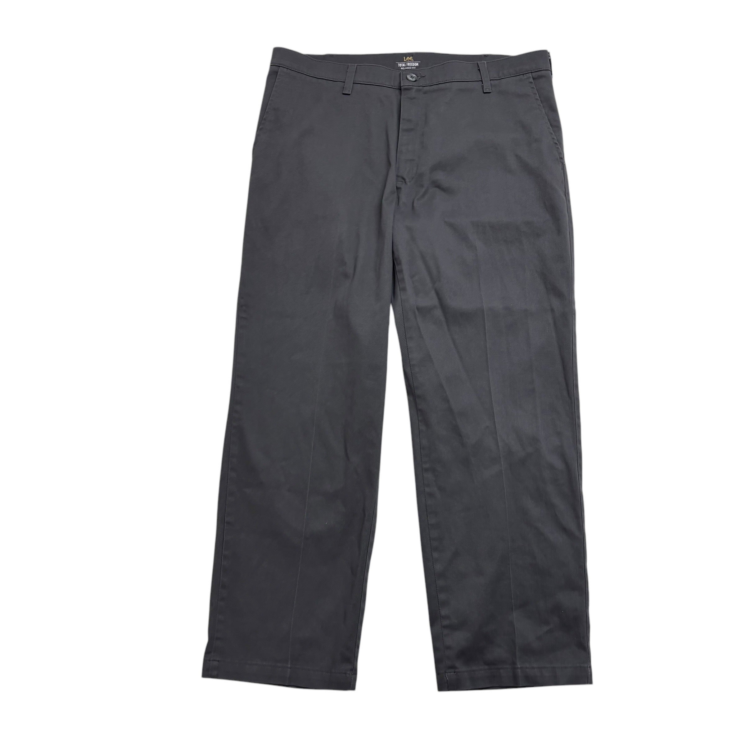 Lee Trousers W36 L29 Mens Grey Relaxed Fit Total Freedom Pants (E)