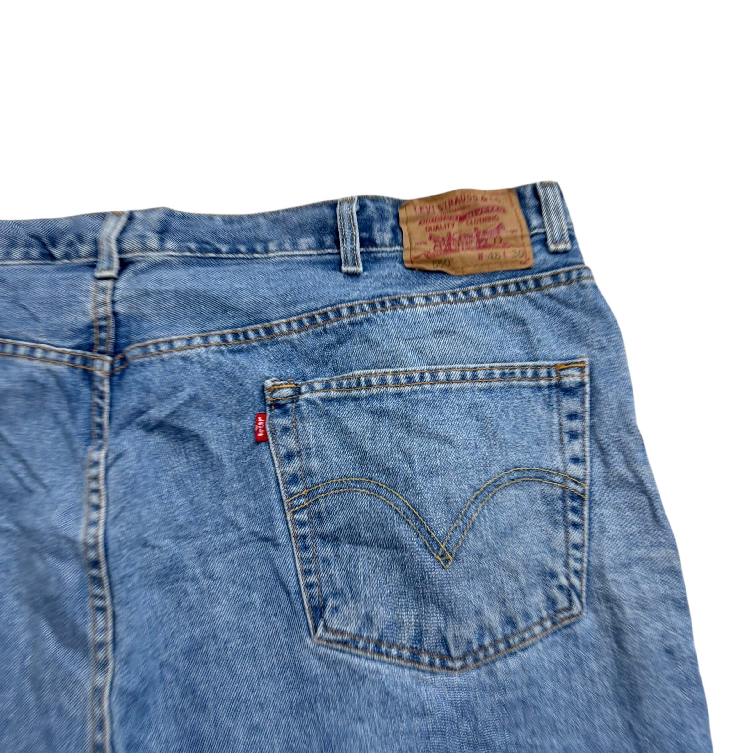 Levis 550 Jeans W46 L30 Mens Light Blue Baggy Relaxed Straight Fit Vintage Denim