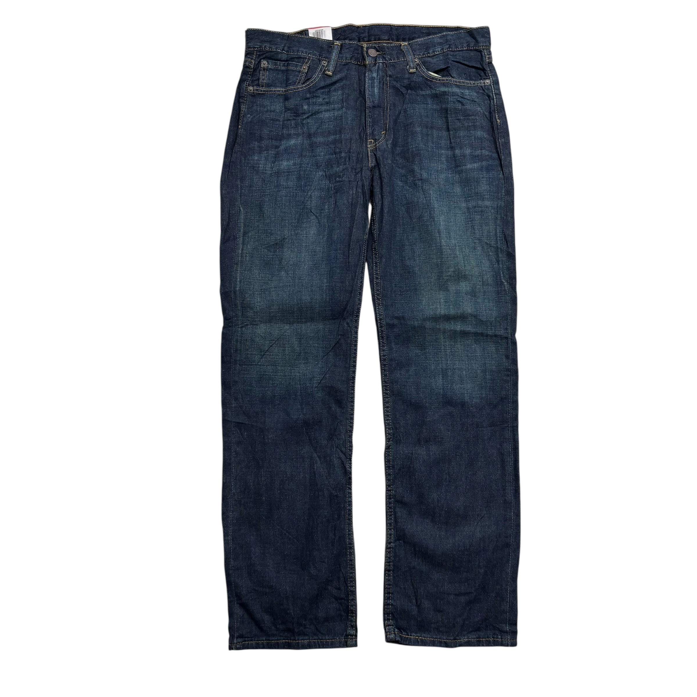 Levis 514 Jeans W33 L30 Mens Dark Blue Regular Straight Fit Denim (E)