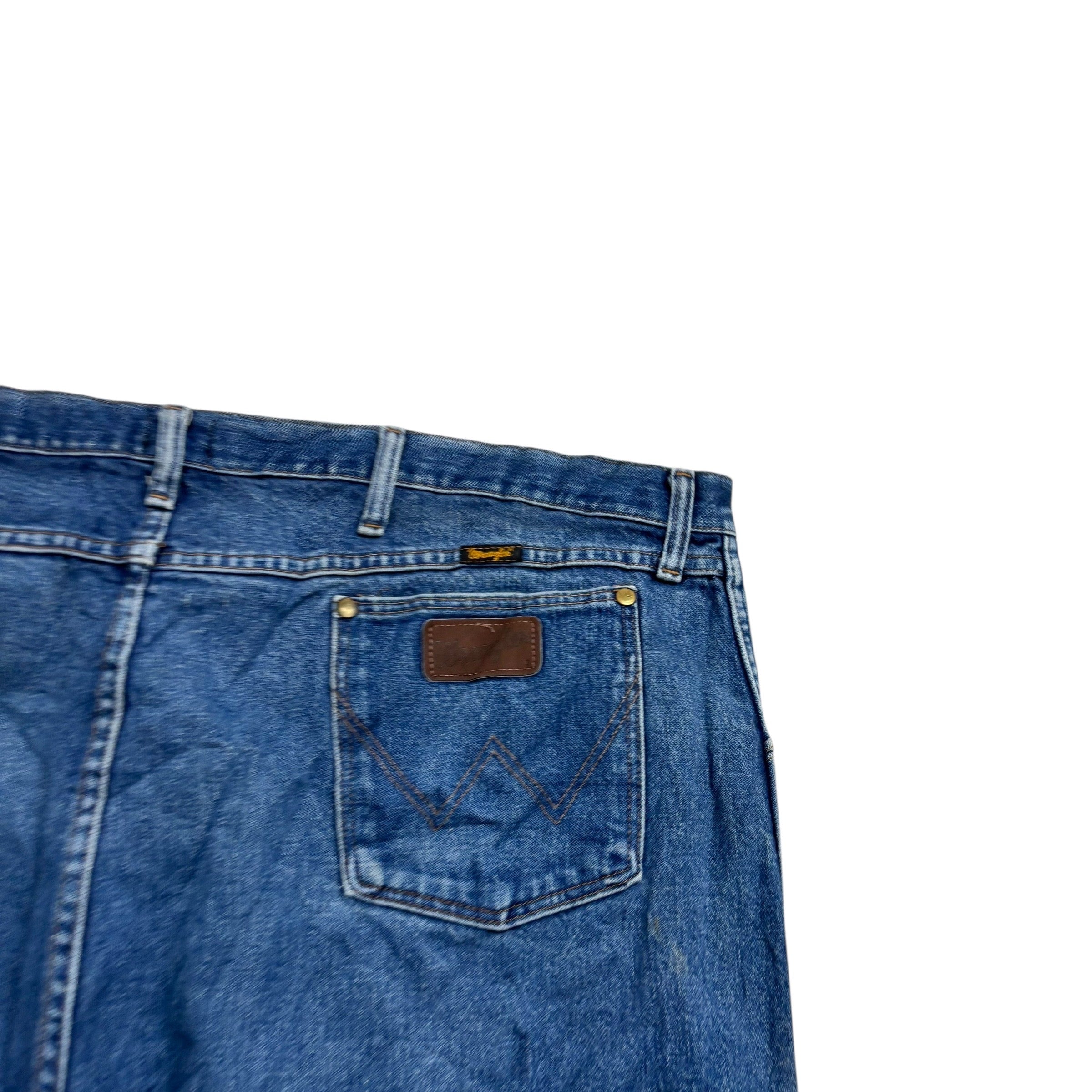 Wrangler Jeans Cowboy Cut W46 L30 Mens Mid Blue 47MWZ Regular Fit Denim