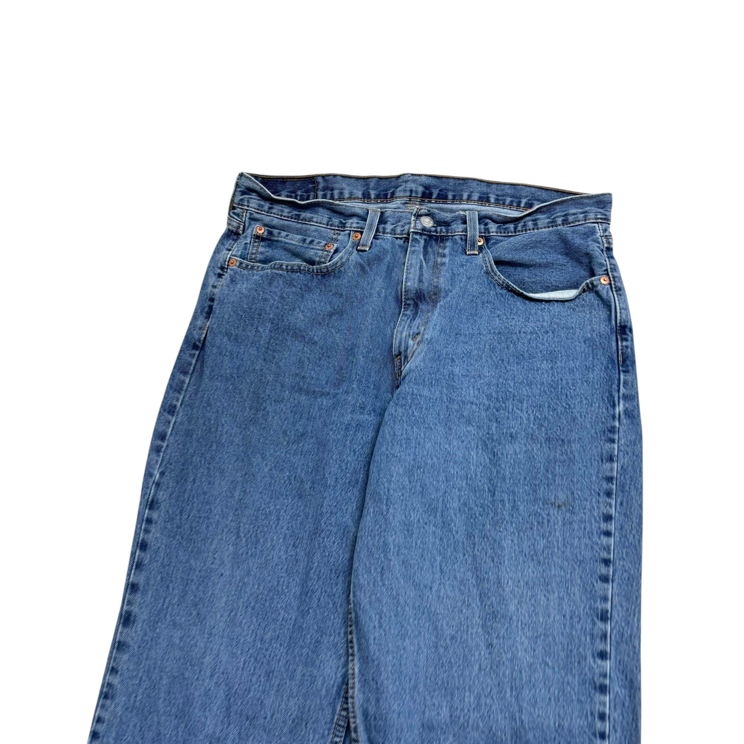 Levis 550 Jeans W34 L32 Mens Mid Blue Baggy Relaxed Straight Fit Denim