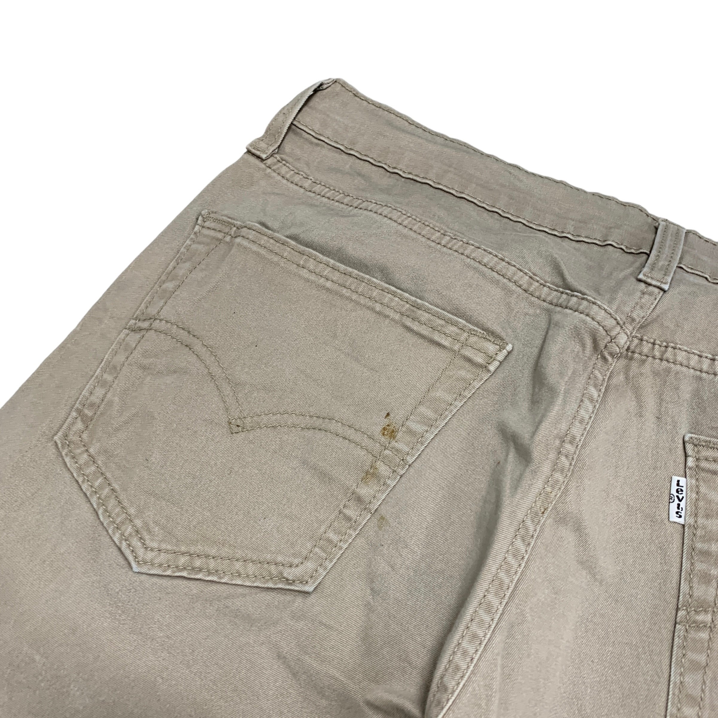 Levis 541 Trousers W33 L31 Mens Beige Athletic Taper Fit Stretch Pants