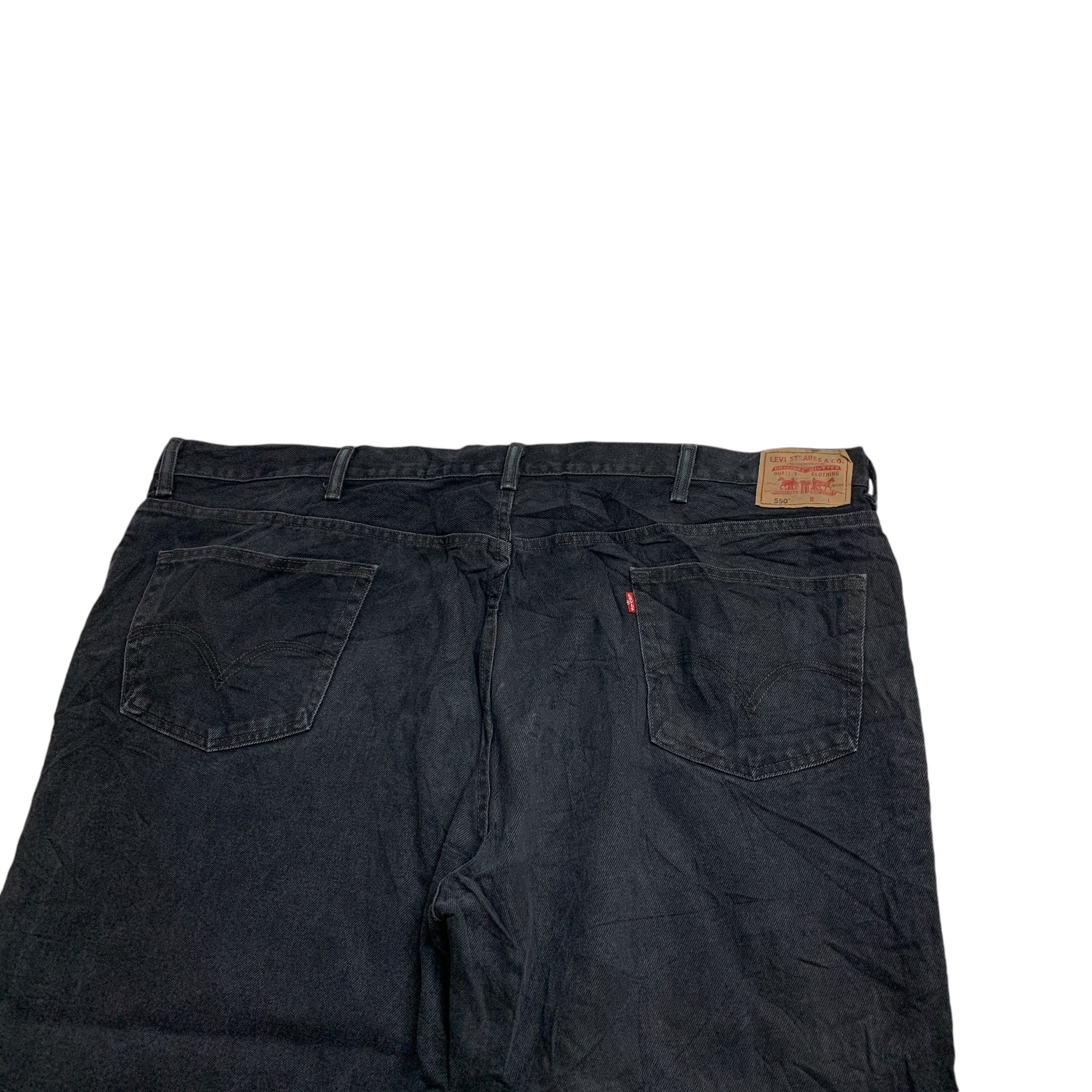 Levis 550 Jeans W52 L29 Mens Black Baggy Relaxed Straight Fit Vintage Denim