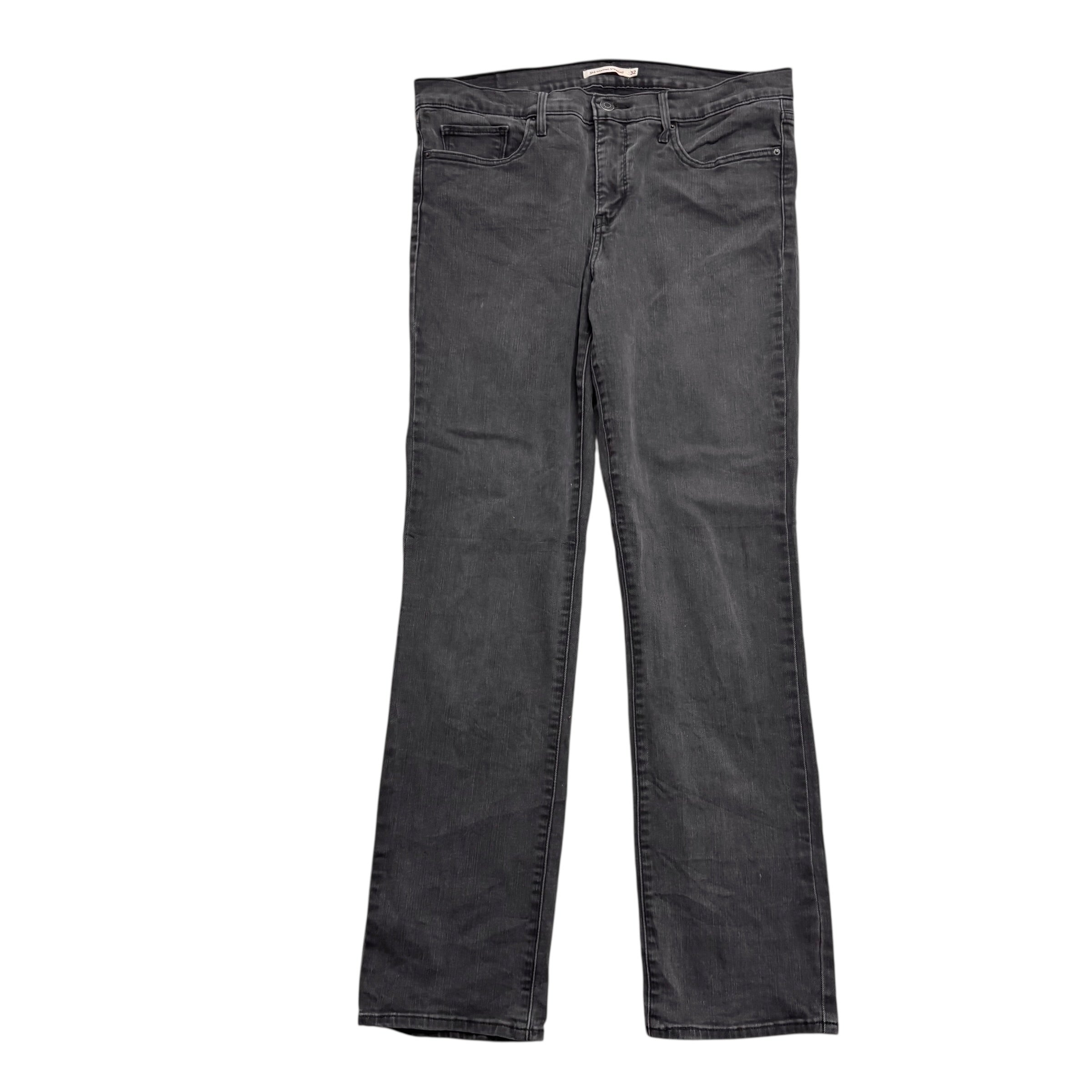 Levis 314 Jeans W34 L32 Womens Black Shaping Straight Fit Stretch Denim