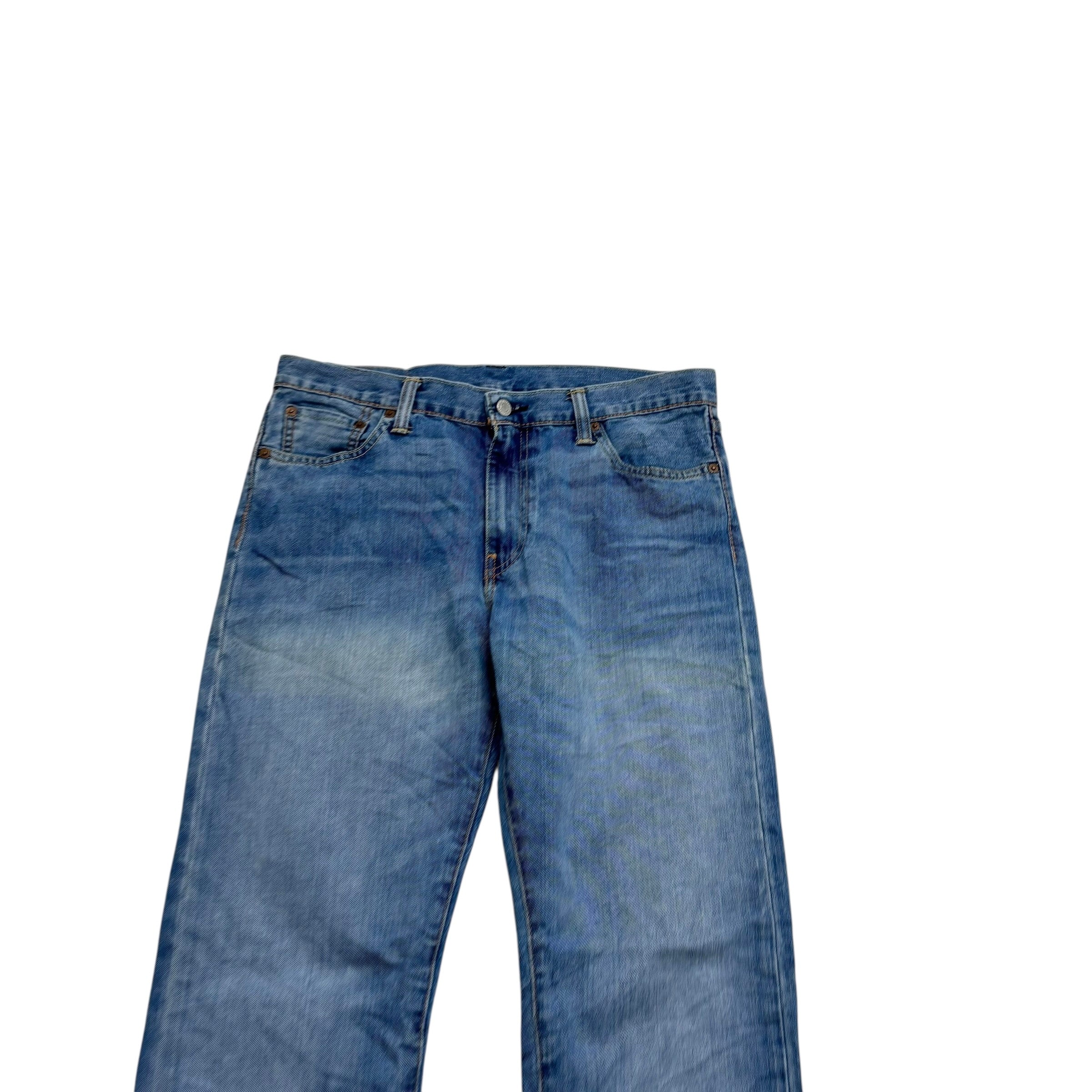 Levis 504 Jeans W33 L34 Mens Mid Blue Regular Straight Fit Denim
