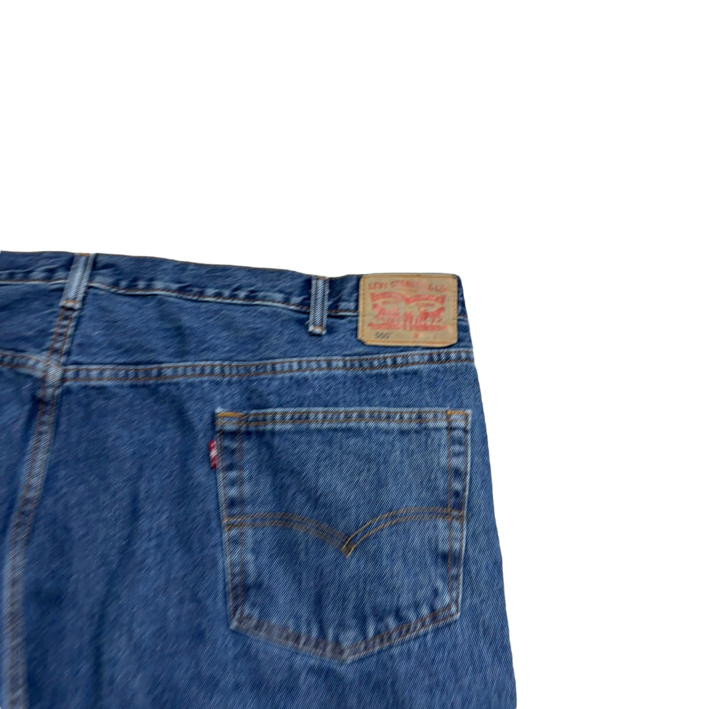 Levis 550 Jeans W50 L32 Mens Mid Blue Baggy Relaxed Straight Fit Denim (E)