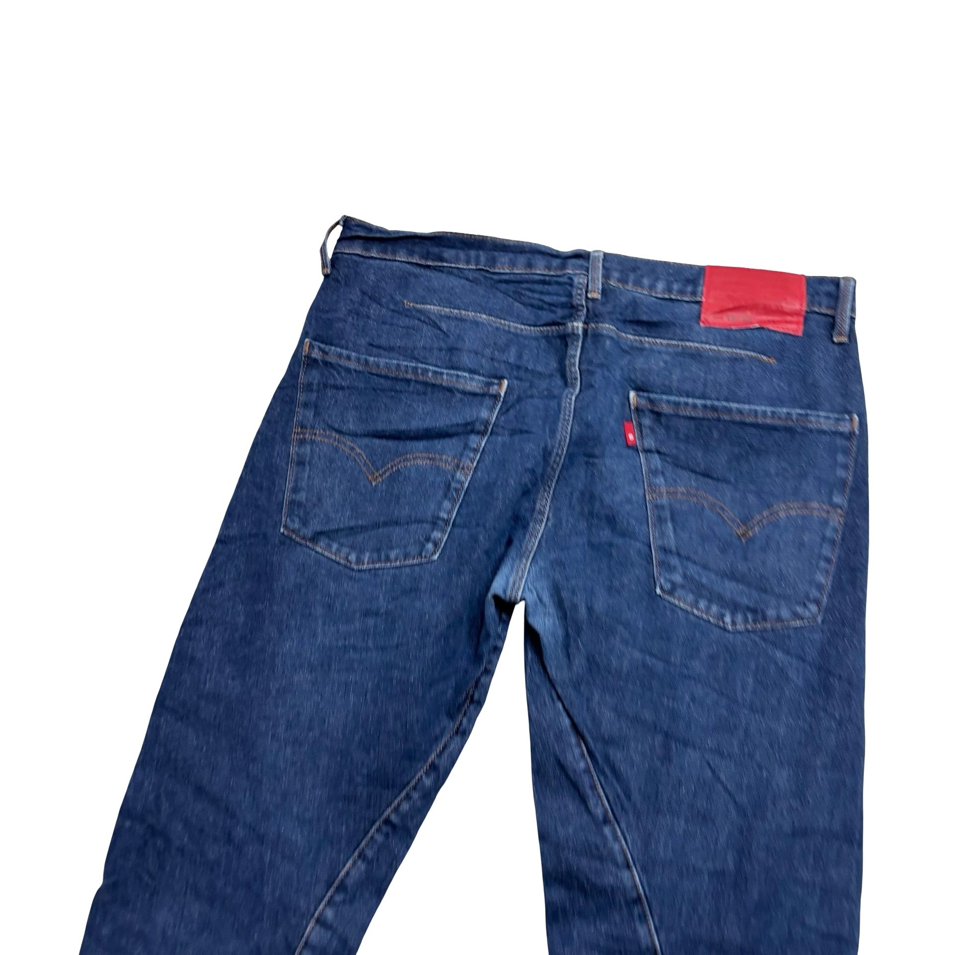 Levis 502 Engineered Jeans W33 L30 Mens Dark Blue Twisted Tapered Stretch (E)