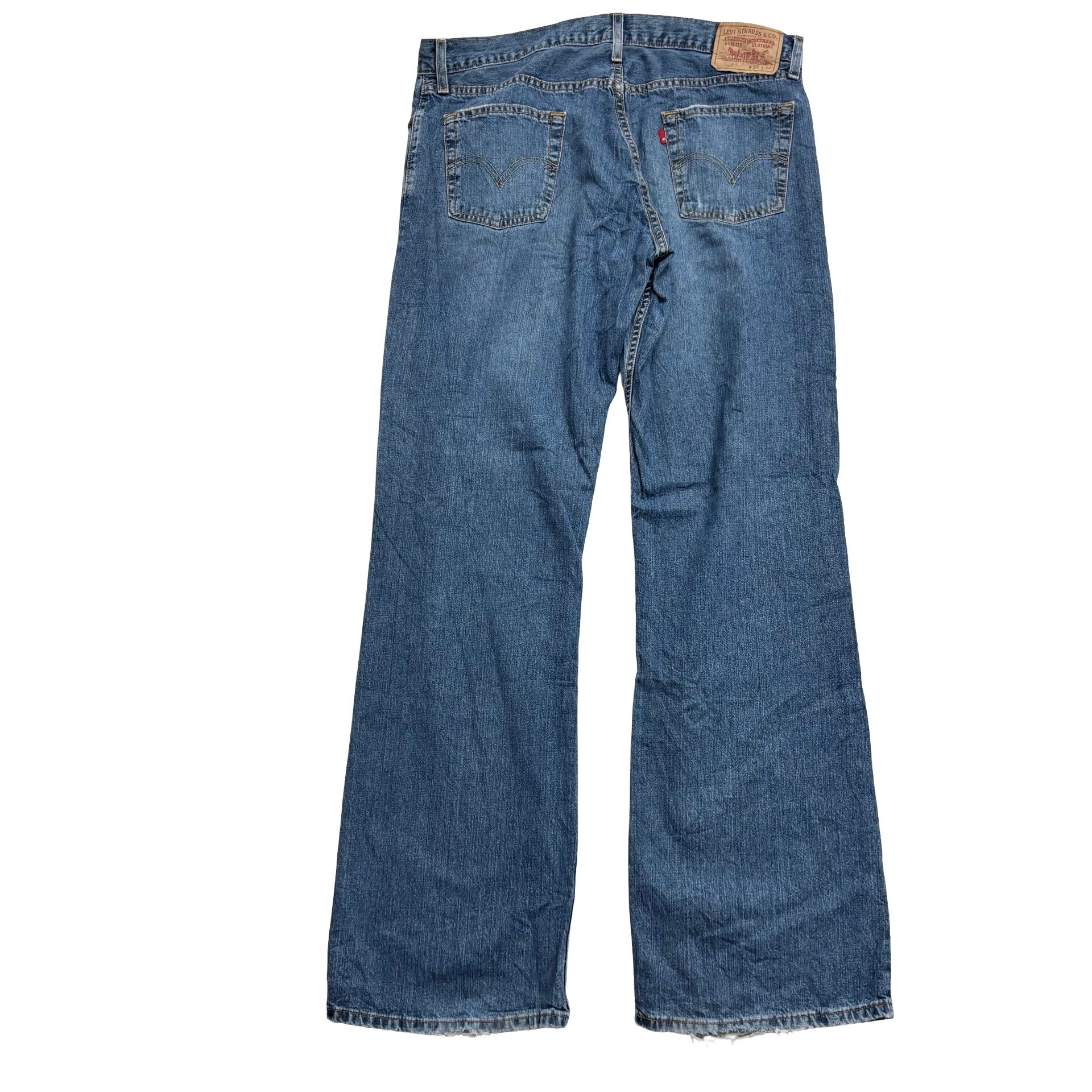 Levis 527 Jeans W36 L34 Mens Mid Blue Low Bootcut Fit Vintage Denim