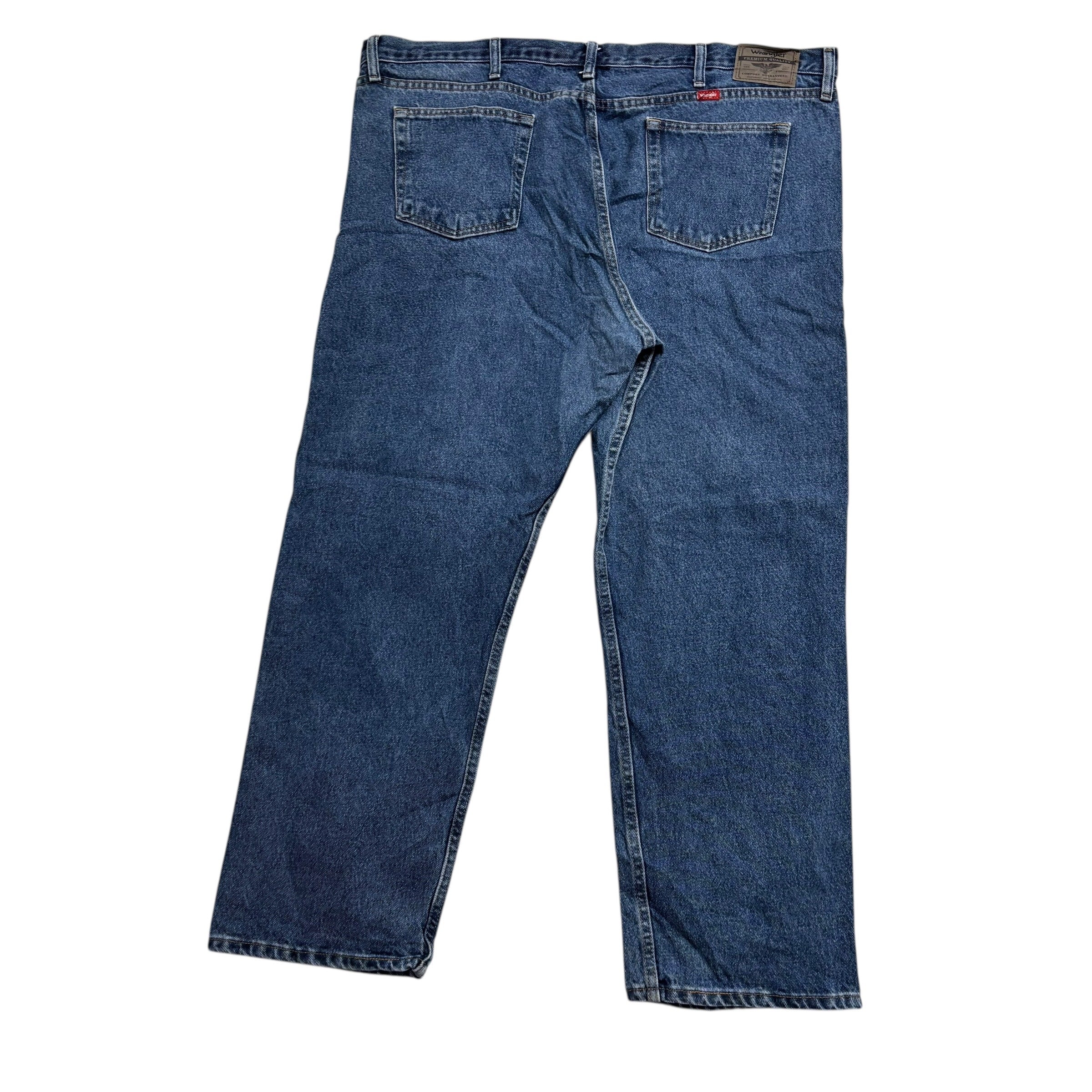 Wrangler Jeans W44 L30 Mens Mid Blue Baggy Relaxed Straight Fit Denim (E)