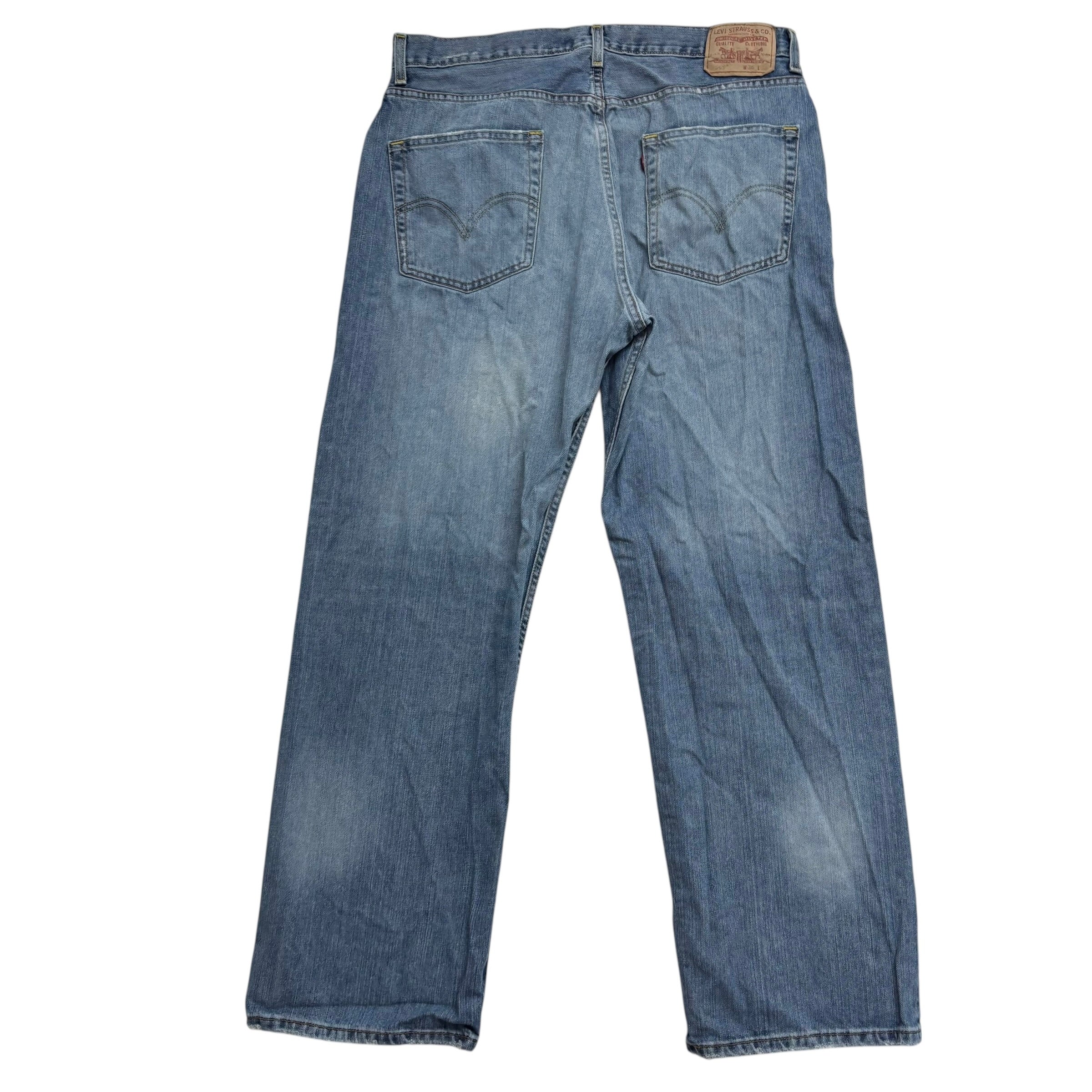 Levis 569 Jeans W36 L32 Mens Mid Blue Baggy Relaxed Fit Vintage Denim