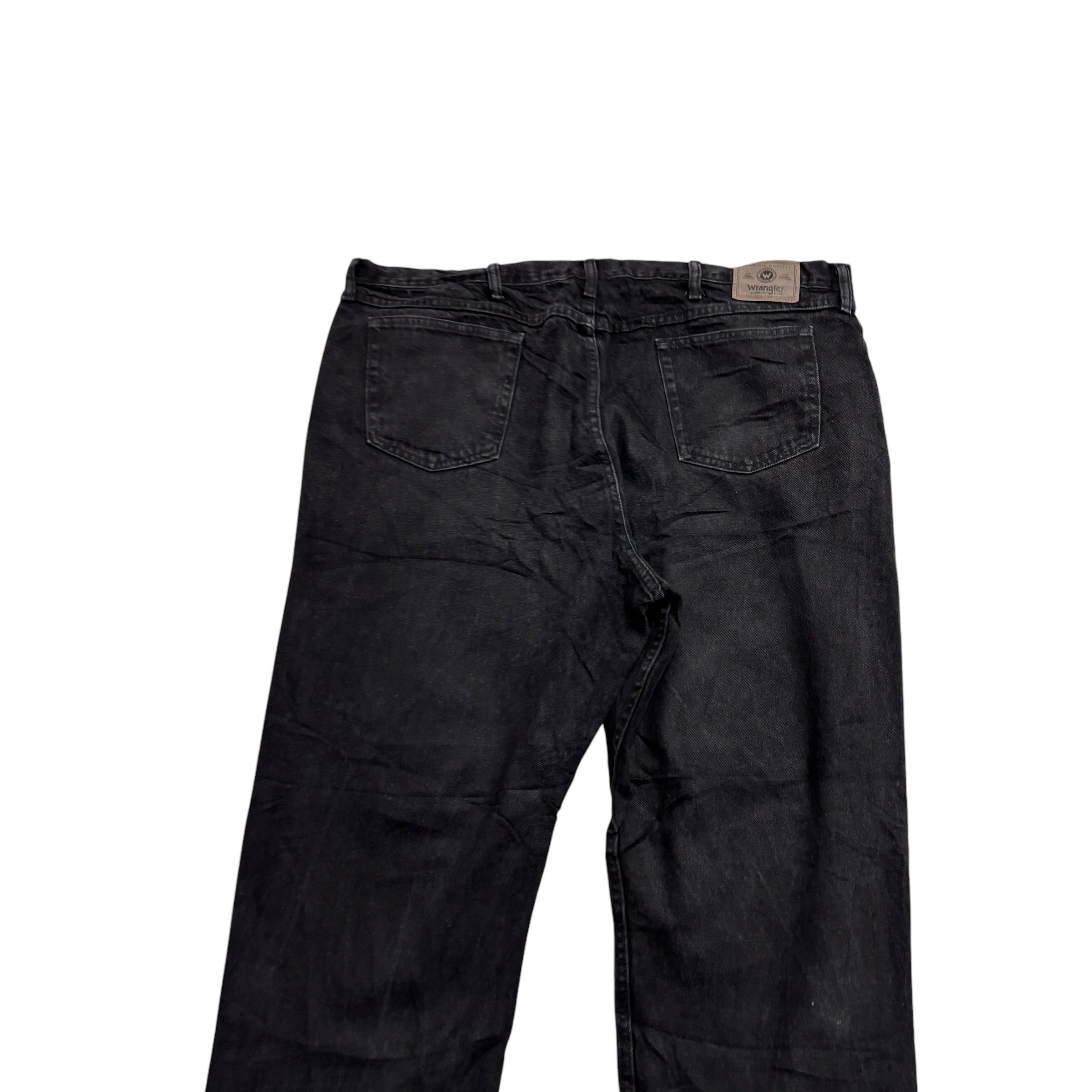 Wrangler Jeans W46 L32 Mens Black Relaxed Straight Fit Vintage Denim (E)