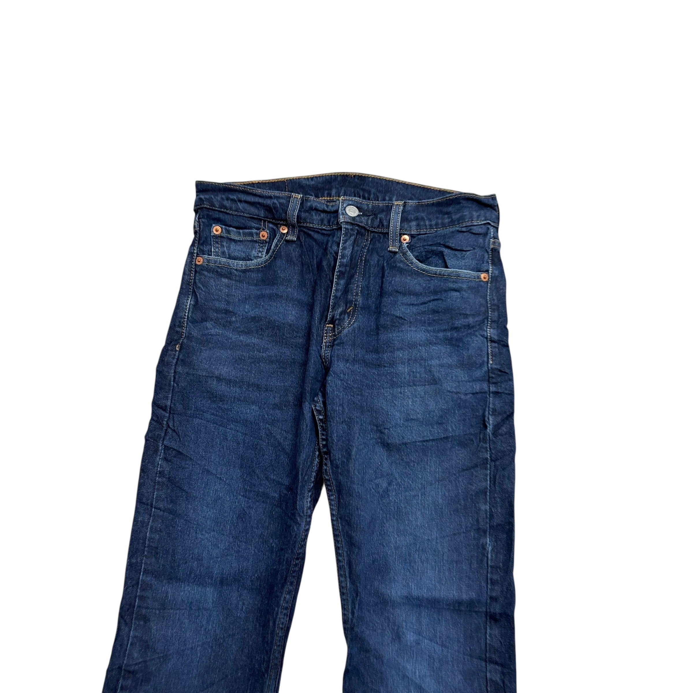 Levis 513 Jeans W30 L30 Mens Dark Blue Slim Straight Fit Stretch Denim (E)