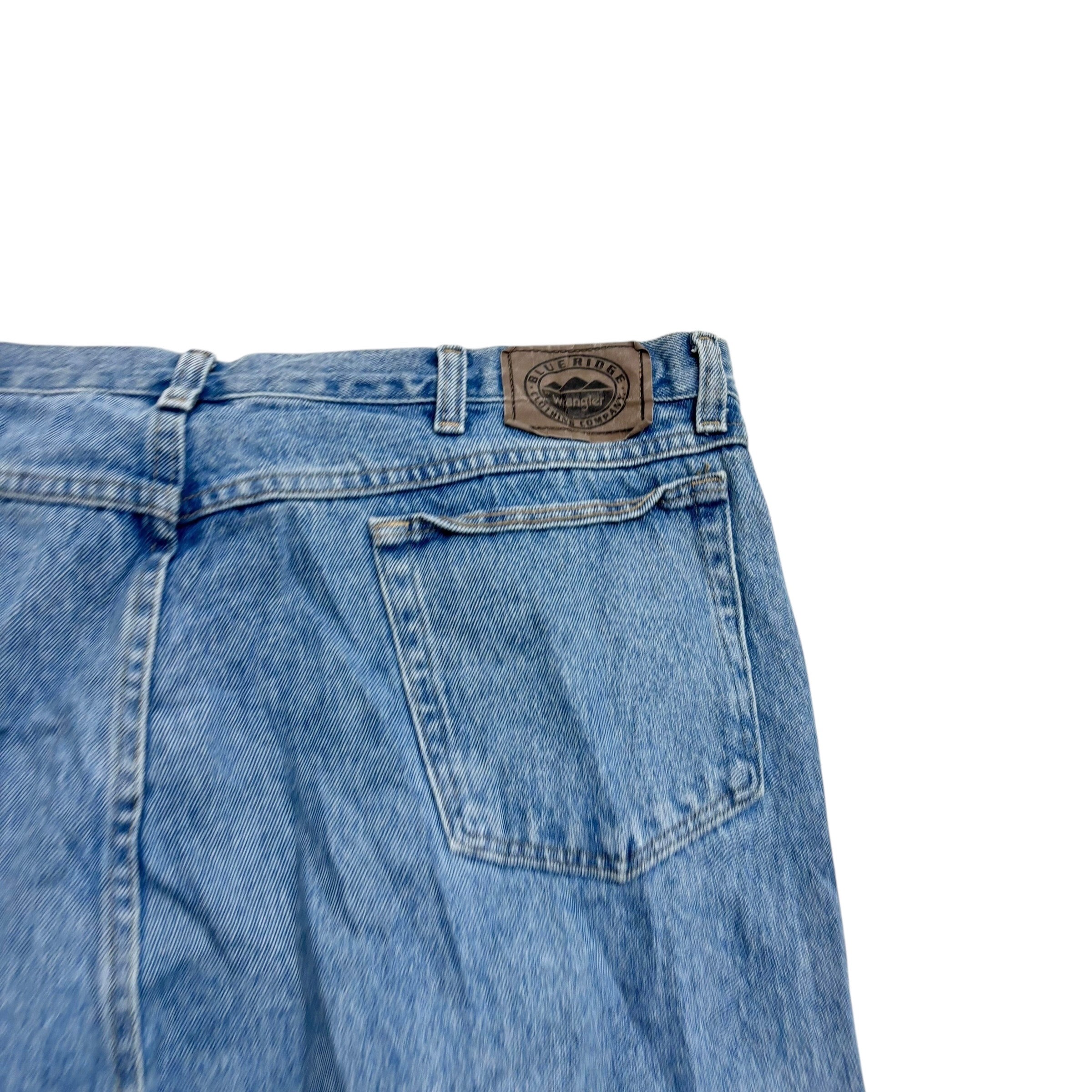 Wrangler Jeans W42 L32 Mens Light Blue Relaxed Tapered Fit Vintage Denim (E)